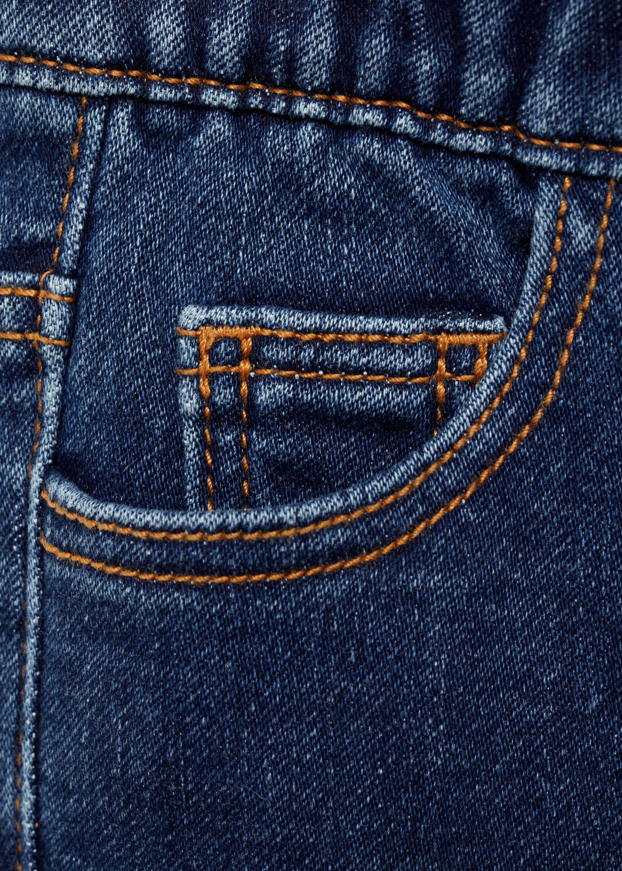 Jeans mit Stretchbund und Kordel - Detail des Artikels 0, Dunkelblau. Ref: 87010623-00.