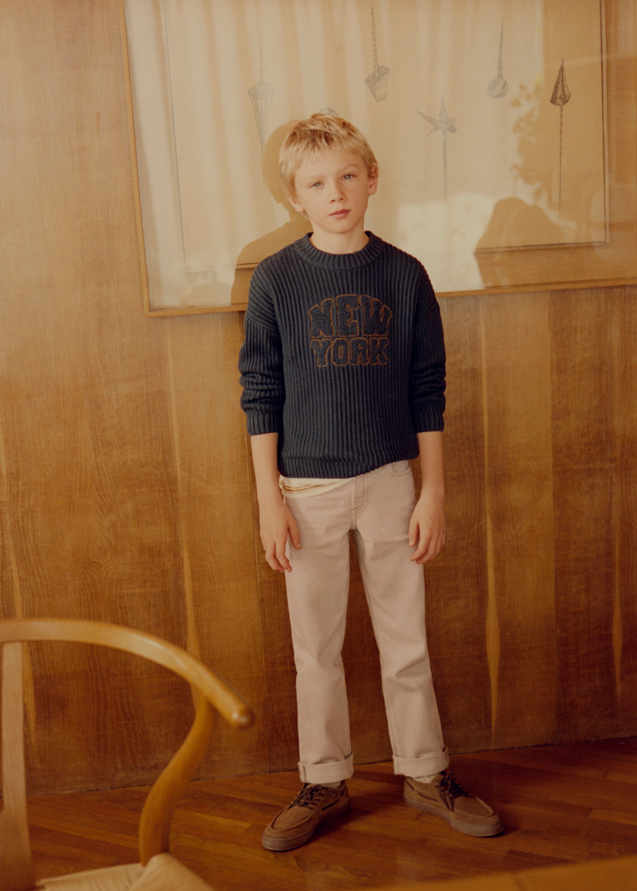 Regular-fit jeans - Detail van het artikel 6, Grijs denim. Ref: 87010629-00.