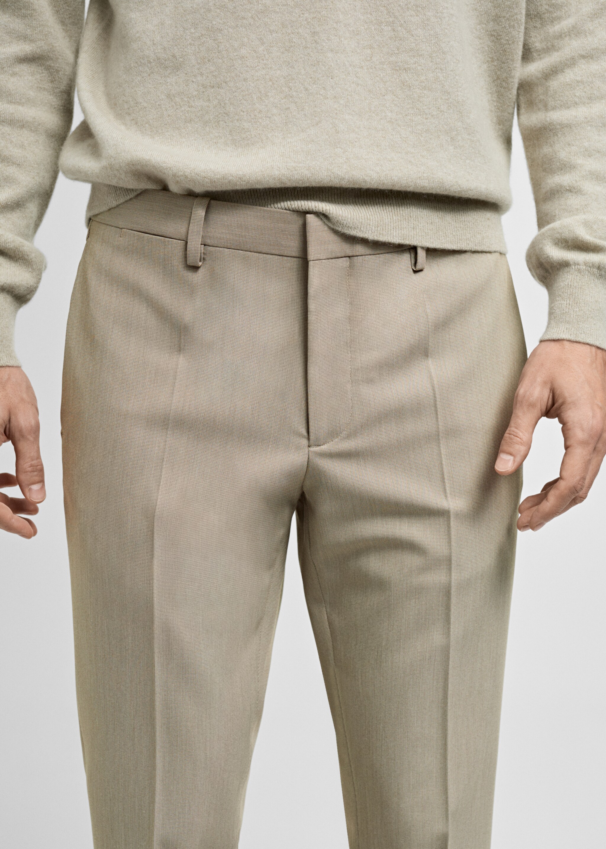 Pantalon costume Parí super slim-fit - Détail de l'article 1, Beige. Ref: 87010630-00.