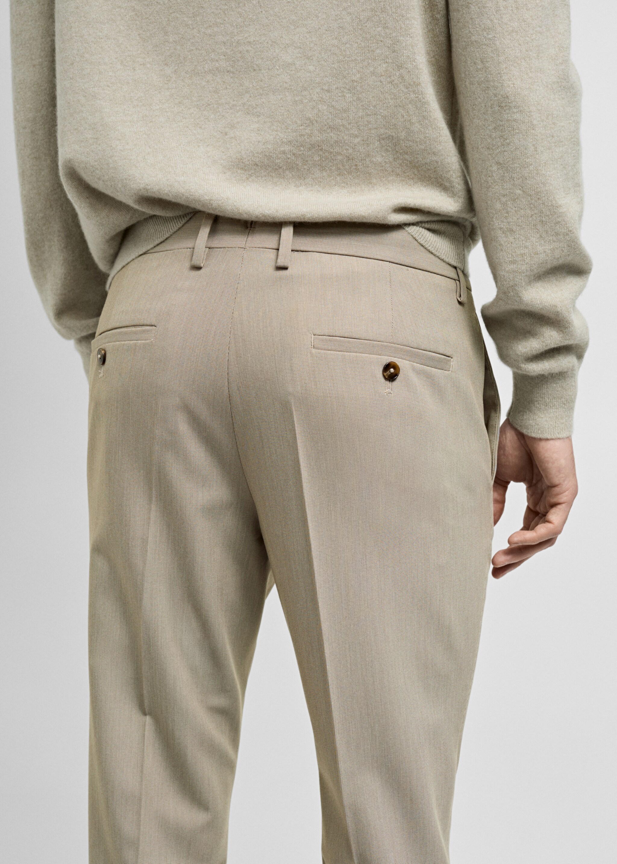 Pantalon costume Parí super slim-fit - Détail de l'article 2, Beige. Ref: 87010630-00.
