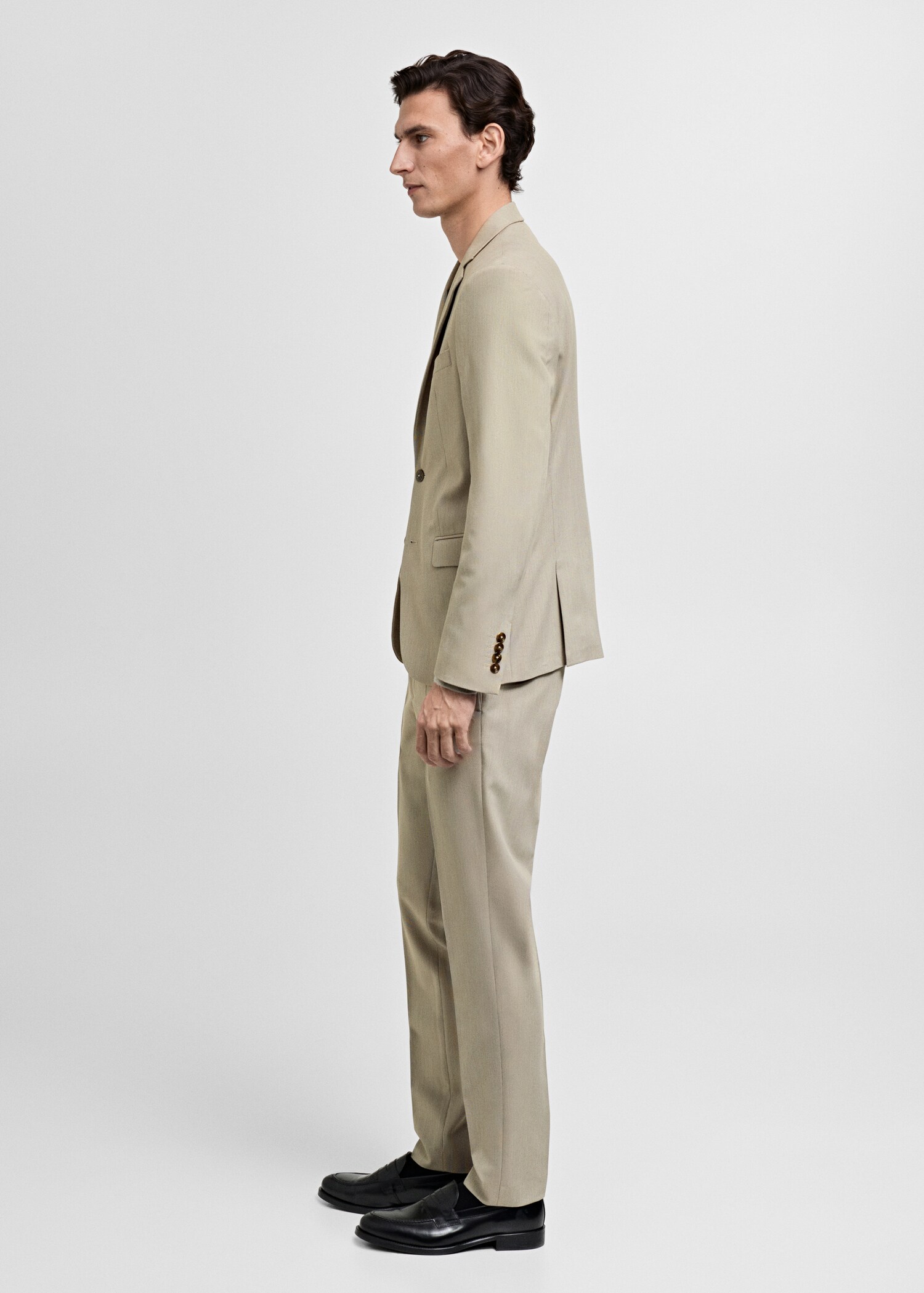 Stretch fabric super slim-fit suit trousers - Details of the article 6