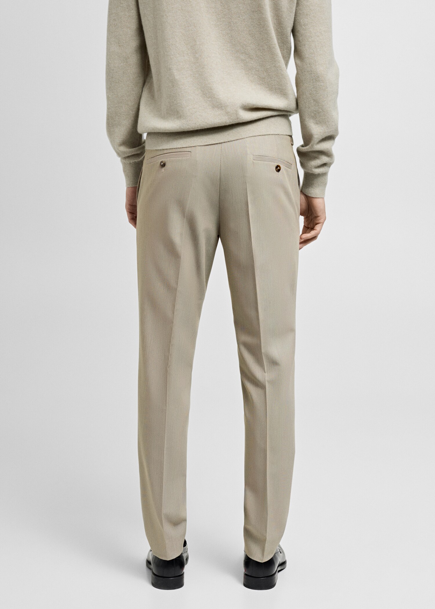 Stretch fabric super slim-fit suit trousers - Reverse of the article
