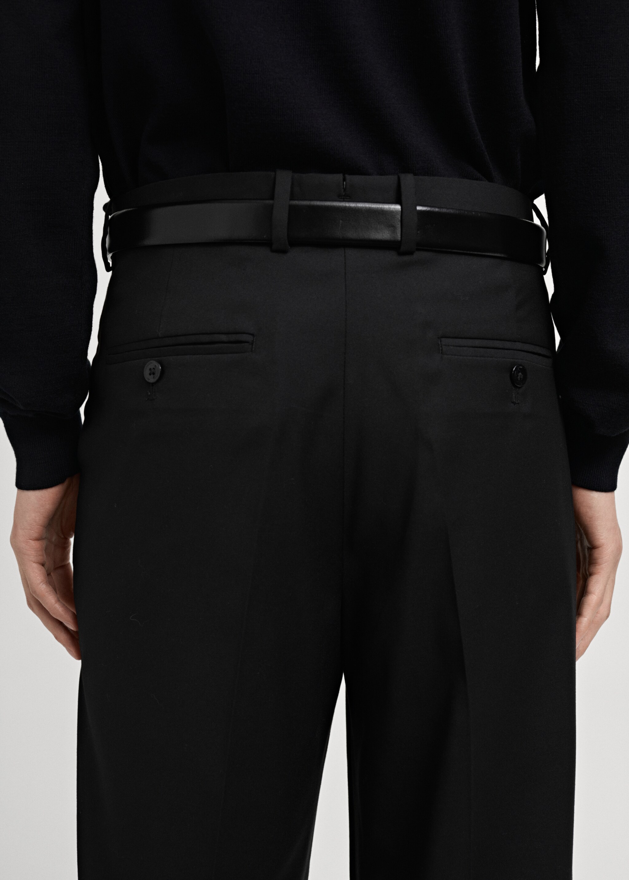 Pantalons vestit Boston regular fit - Detall de l'article 6, Negre. Ref: 87010631-00.