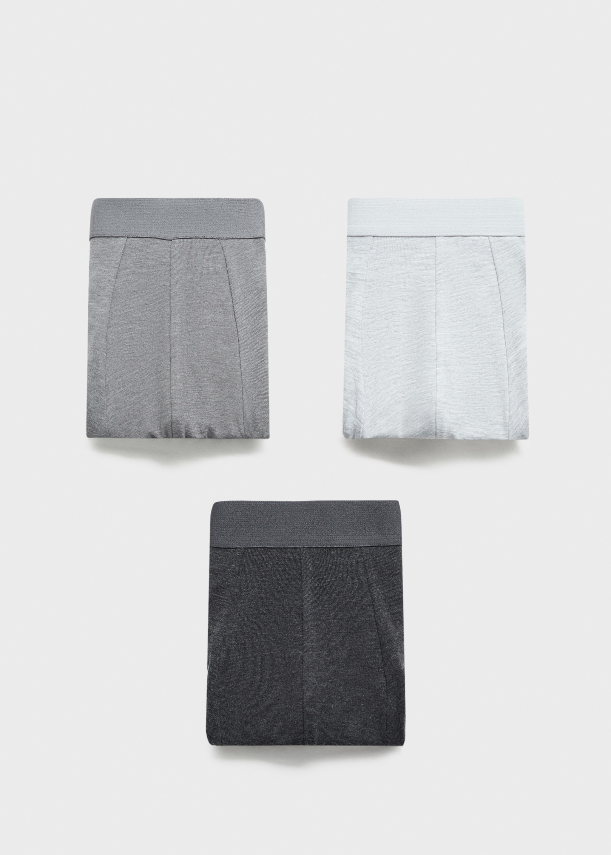 Pack of 3 cotton boxers - Article without model, Grey. Ref: 87010632-00.