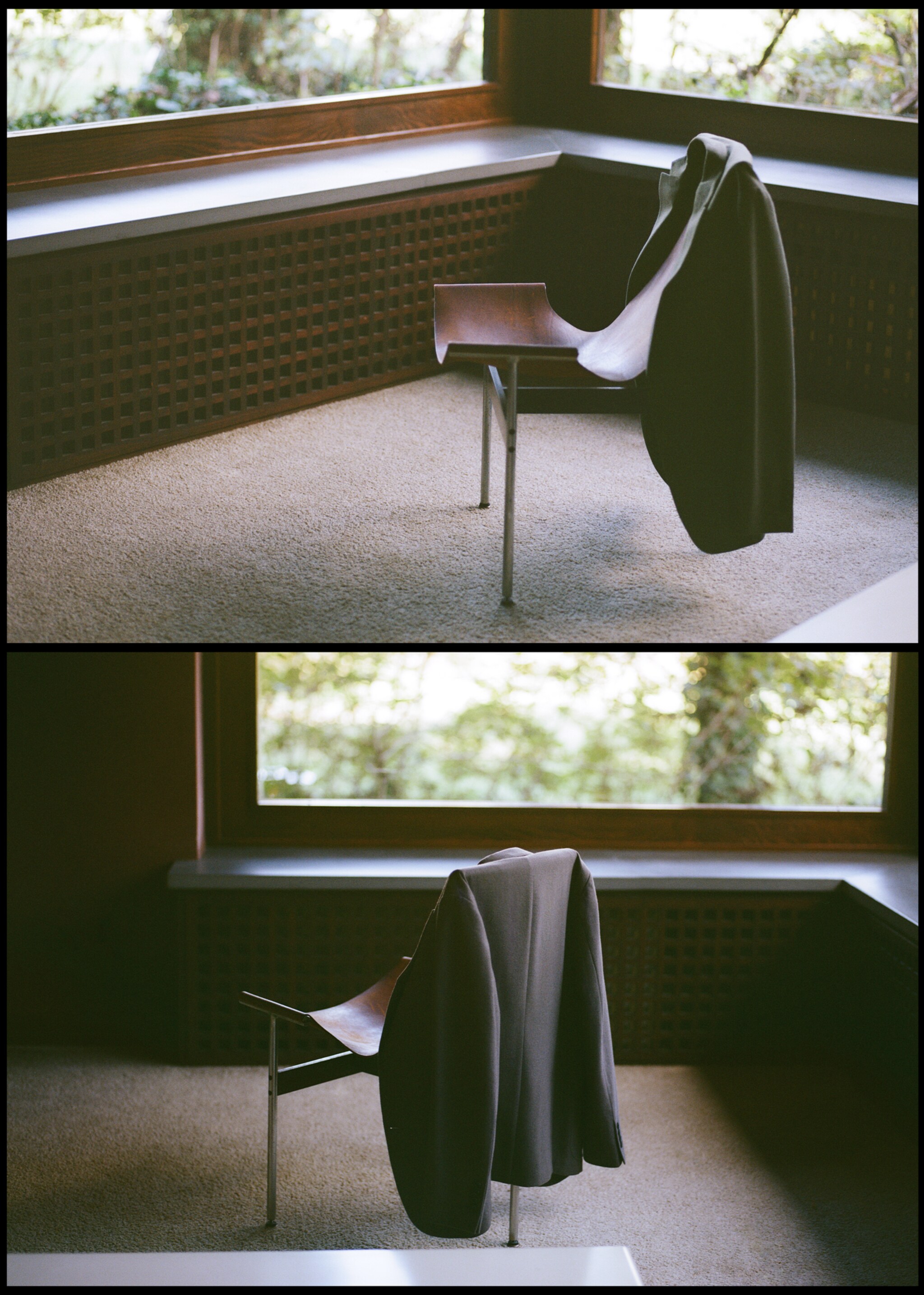 Slim-Fit-Blazer aus Wollgemisch - Detail des Artikels 3, Khaki. Ref: 87010633-00.