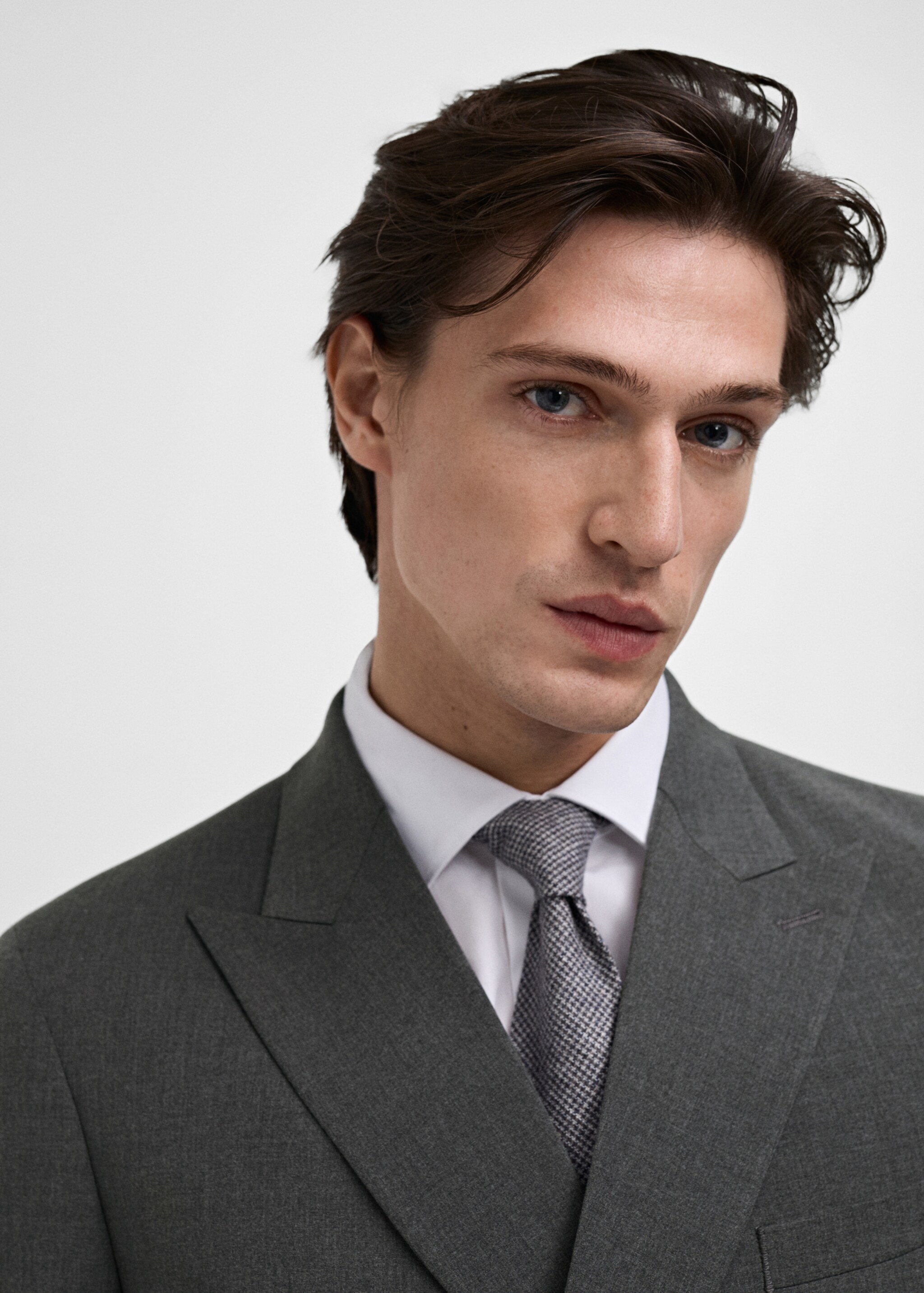 Americana vestit Mònaco creuada slim fit - Detall de l'article 1, Gris. Ref: 87010636-00.