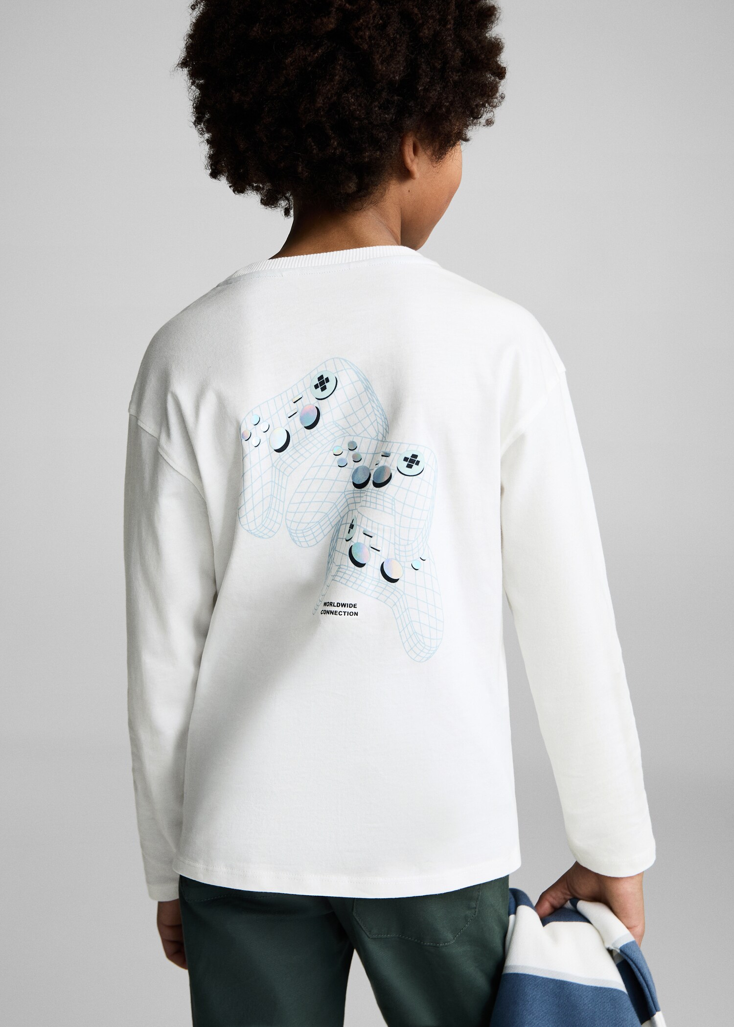 Printed long sleeve t-shirt - Medium plane