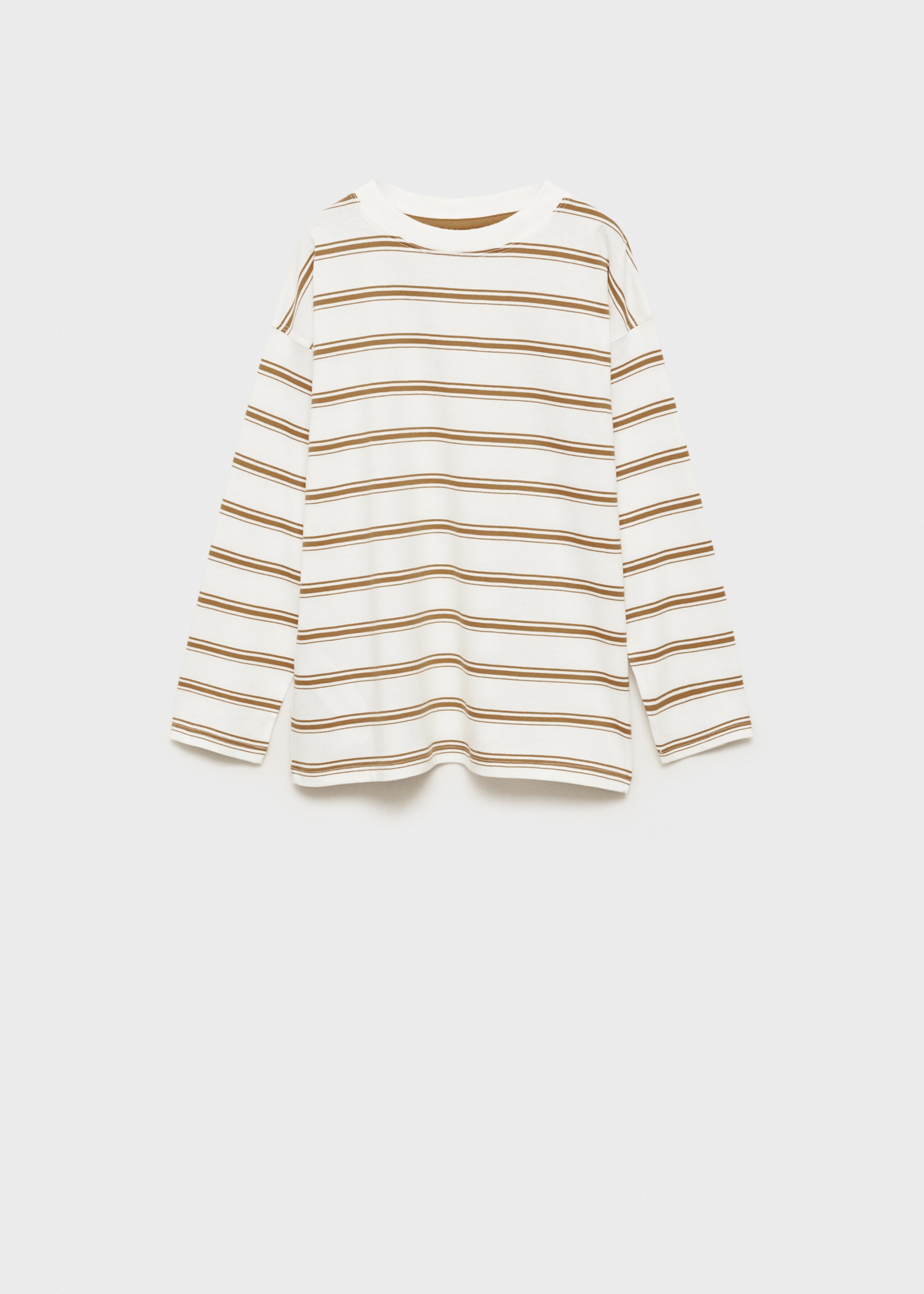 Striped oversized t-shirt - Article without model, Ochre. Ref: 87010640-00.