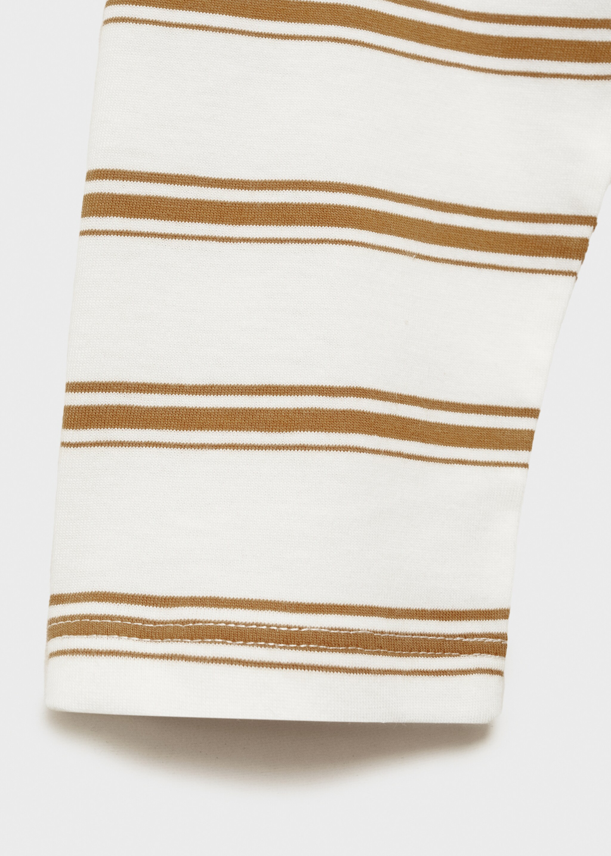 Striped oversized t-shirt - Details of the article 0, Ochre. Ref: 87010640-00.