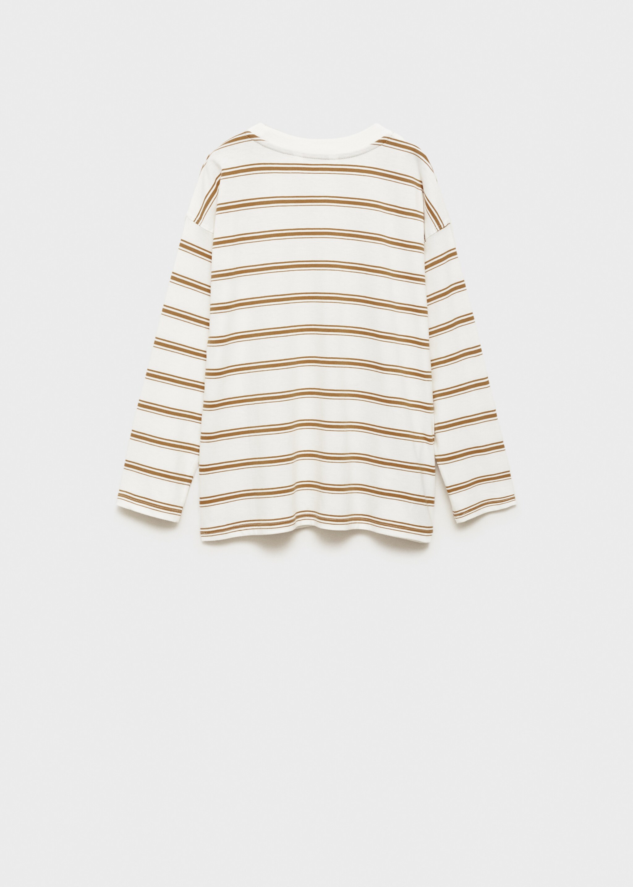 Striped oversized t-shirt - Reverse of the article, Ochre. Ref: 87010640-00.