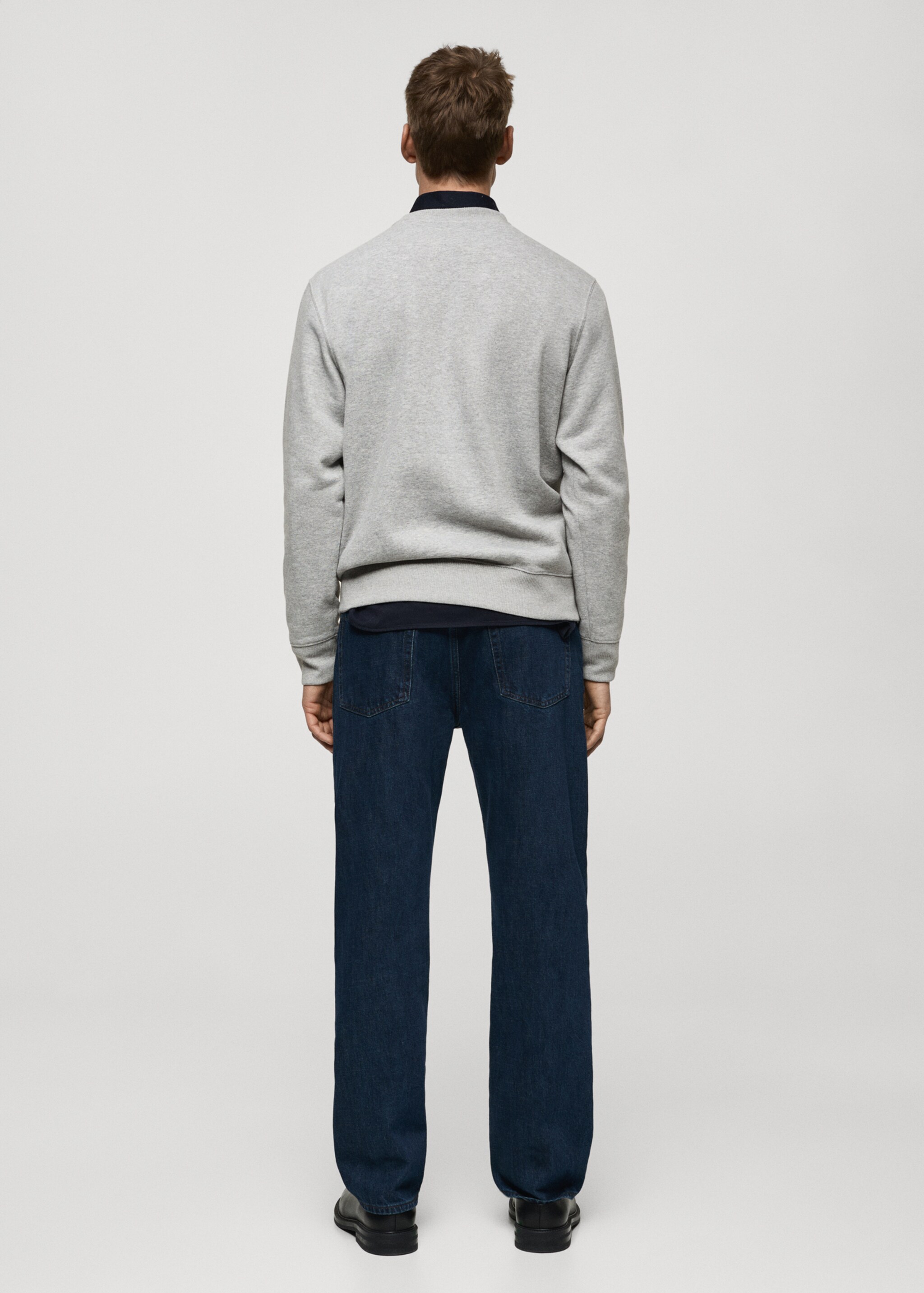 Pamučna sportska majica s grafičkim printom - Stražnji dio artikla, Heather tamnosiva. Ref: 87010641-00.