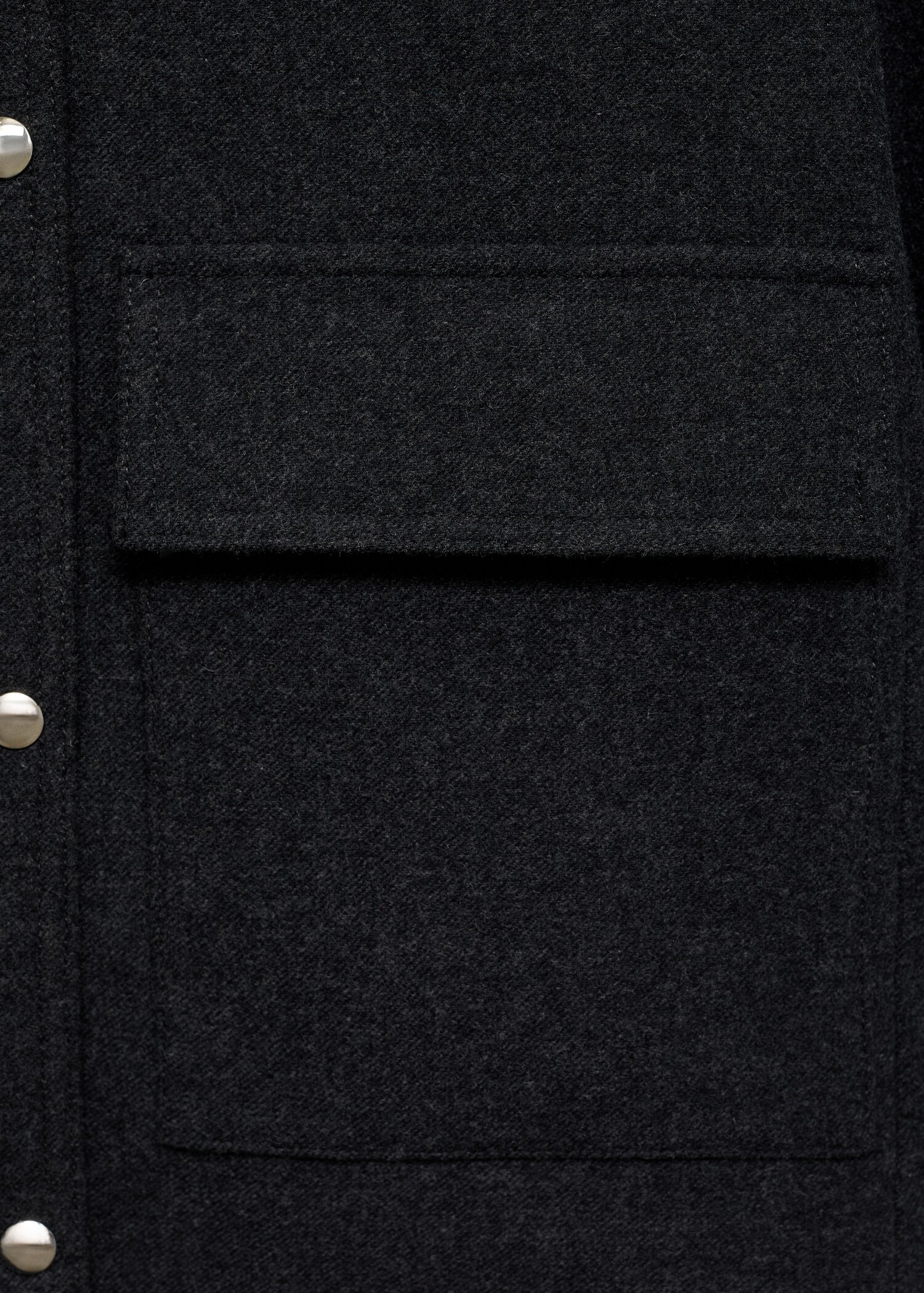 High neck midi wool coat - Details of the article 0