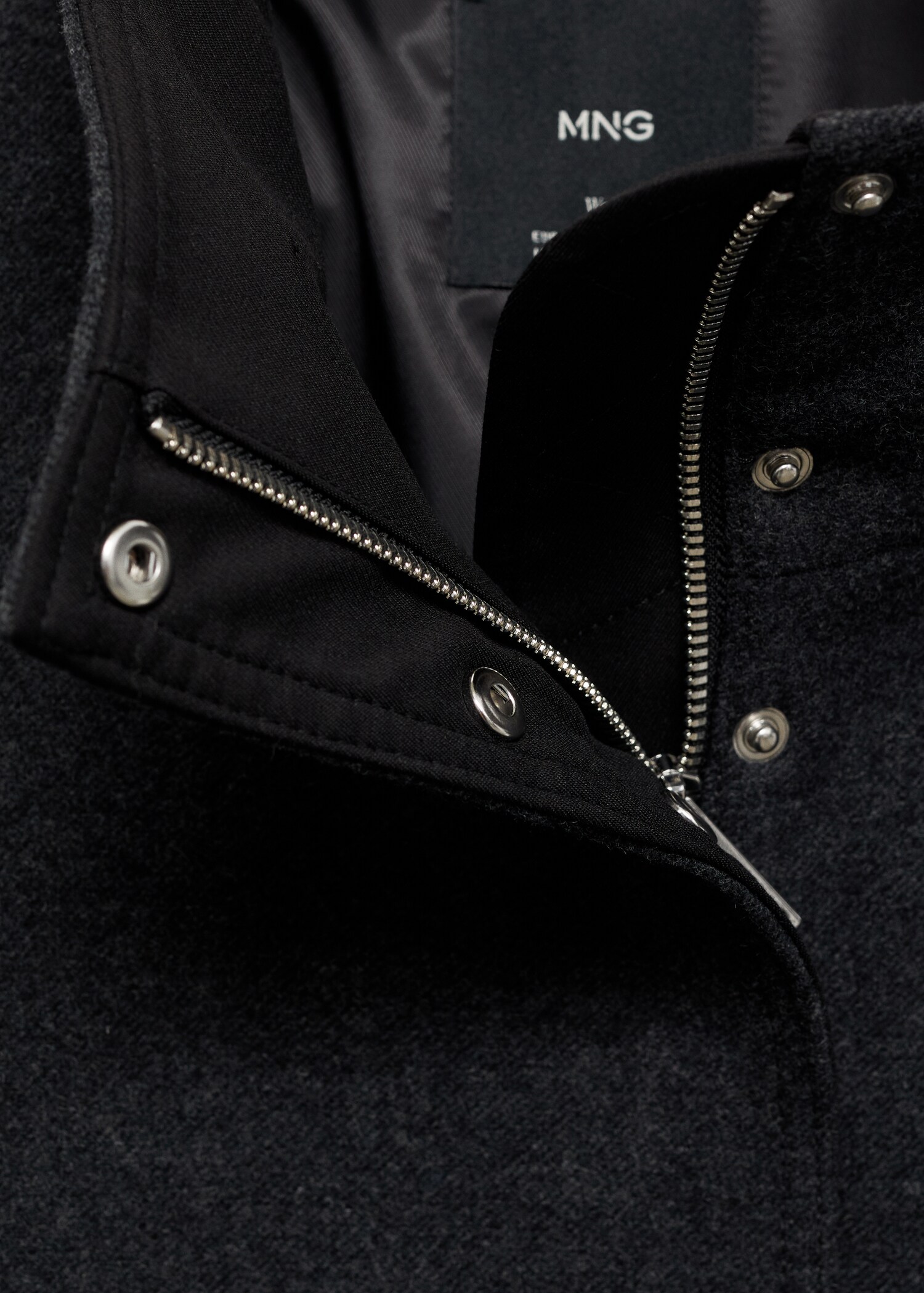 High neck midi wool coat - Details of the article 8