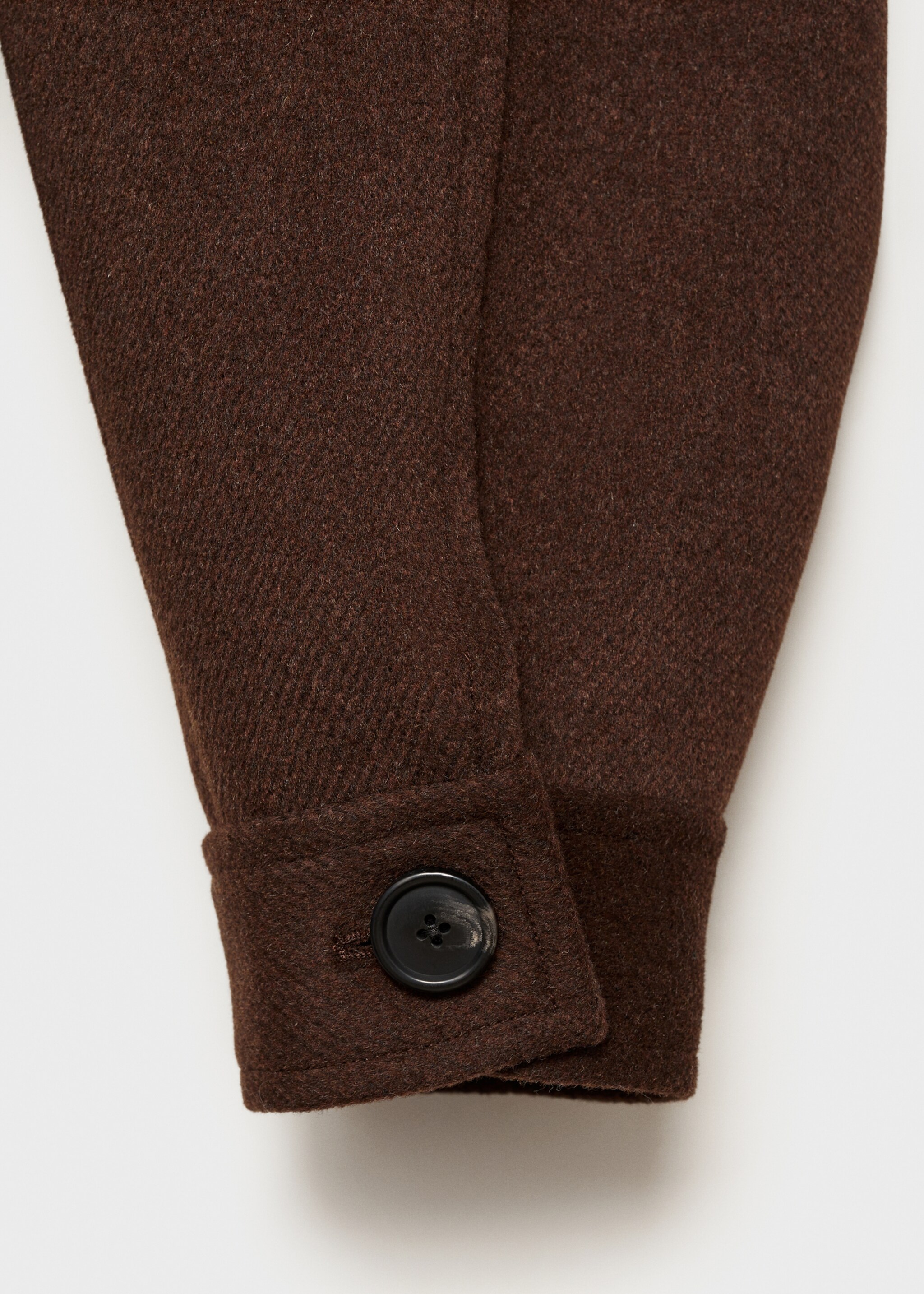 Wool jacket with pockets - Details of the article 0, Brown. Ref: 87010656-00.