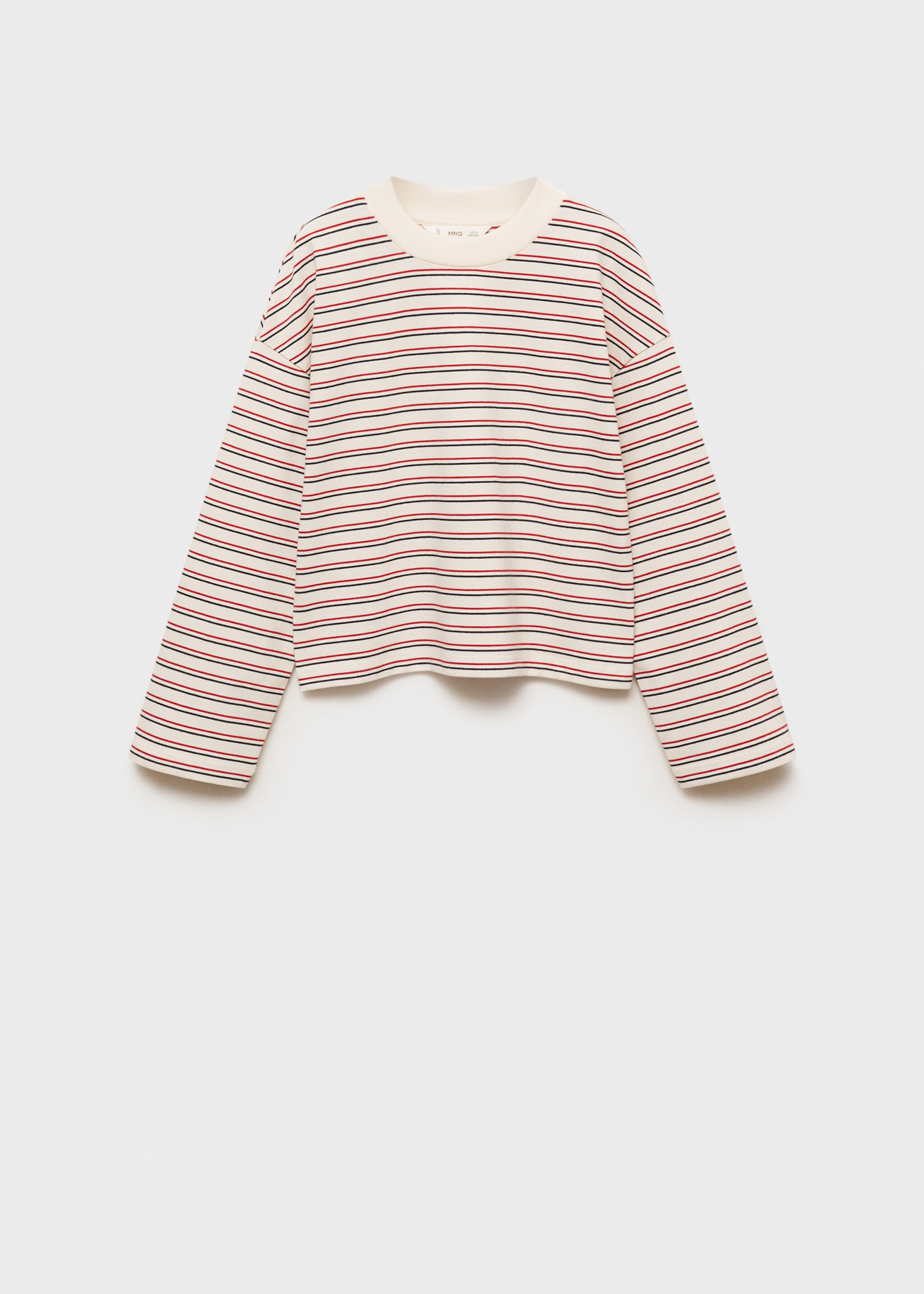 T-shirt imprimé à rayures - Article sans modèle, Écru. Ref: 87010658-00.