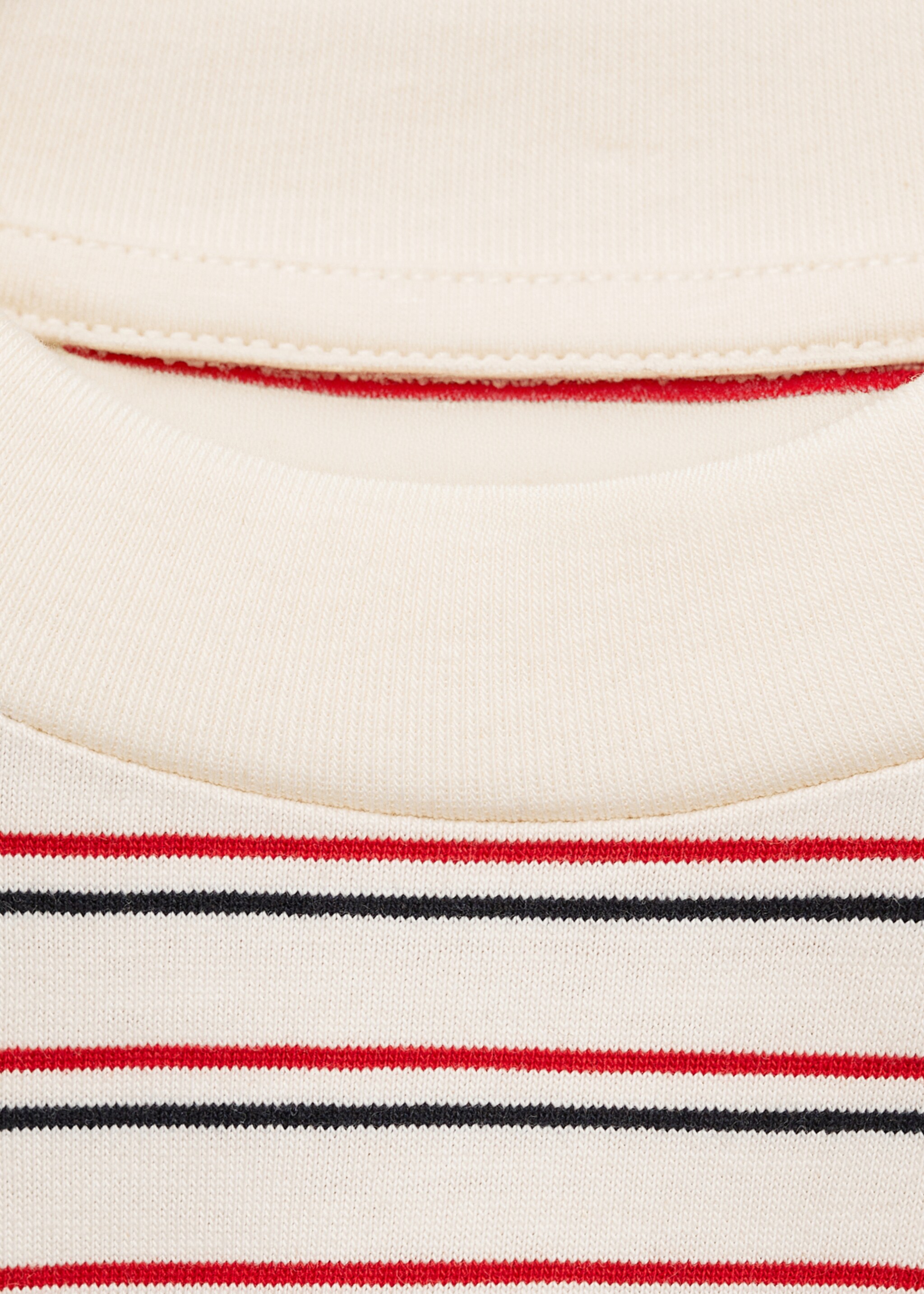 T-shirt imprimé à rayures - Détail de l'article 8, Écru. Ref: 87010658-00.