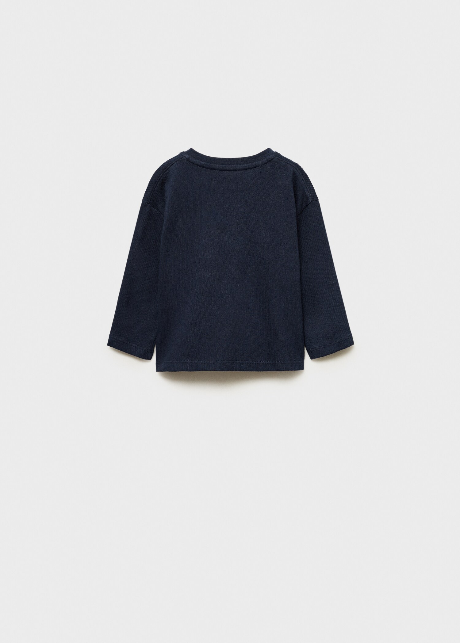 Langärmliges T-Shirt mit Knöpfen - Rückseite des Artikels