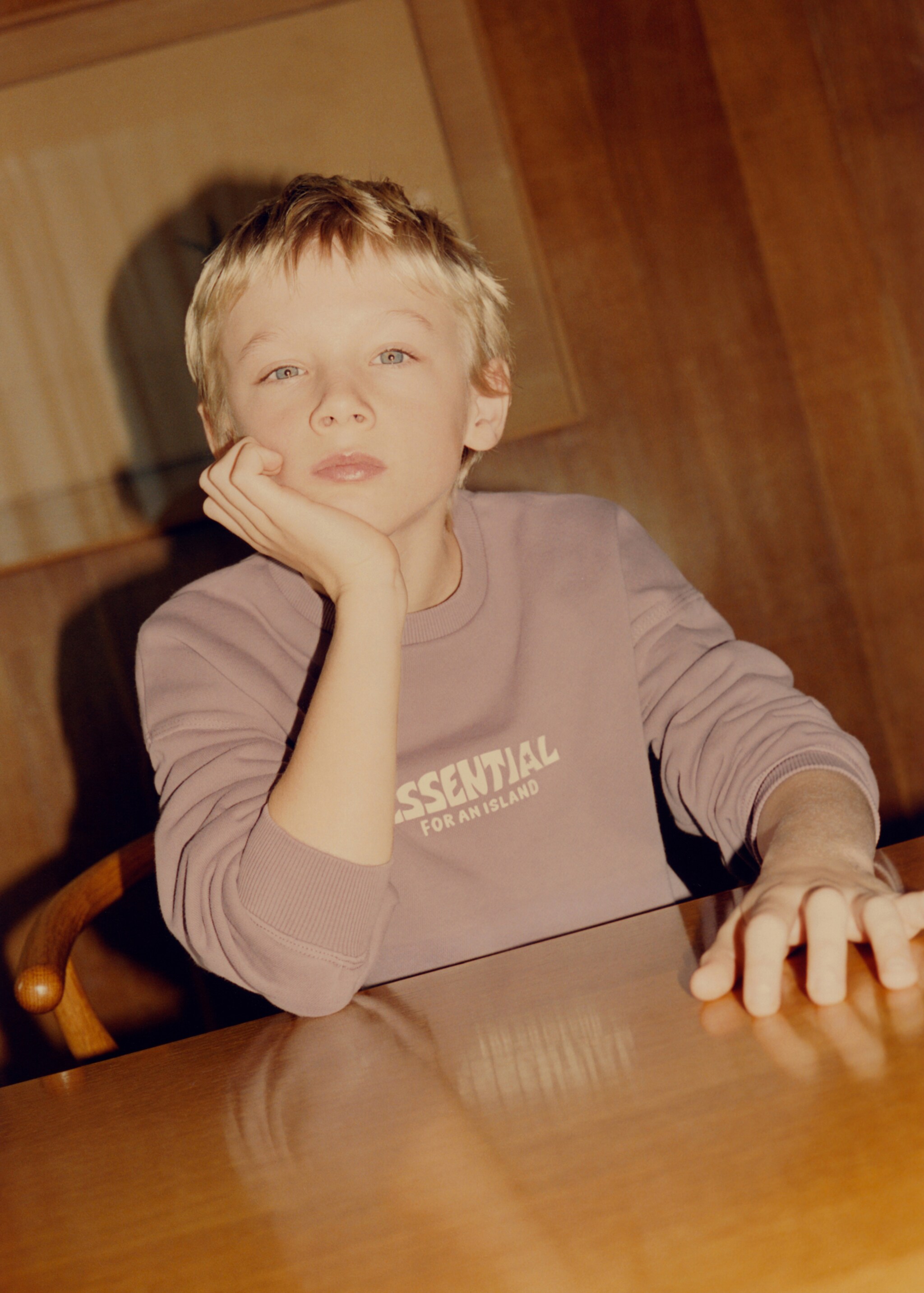 Message cotton sweatshirt - Details of the article 5, Light/Pastel Purple. Ref: 87011052-00.