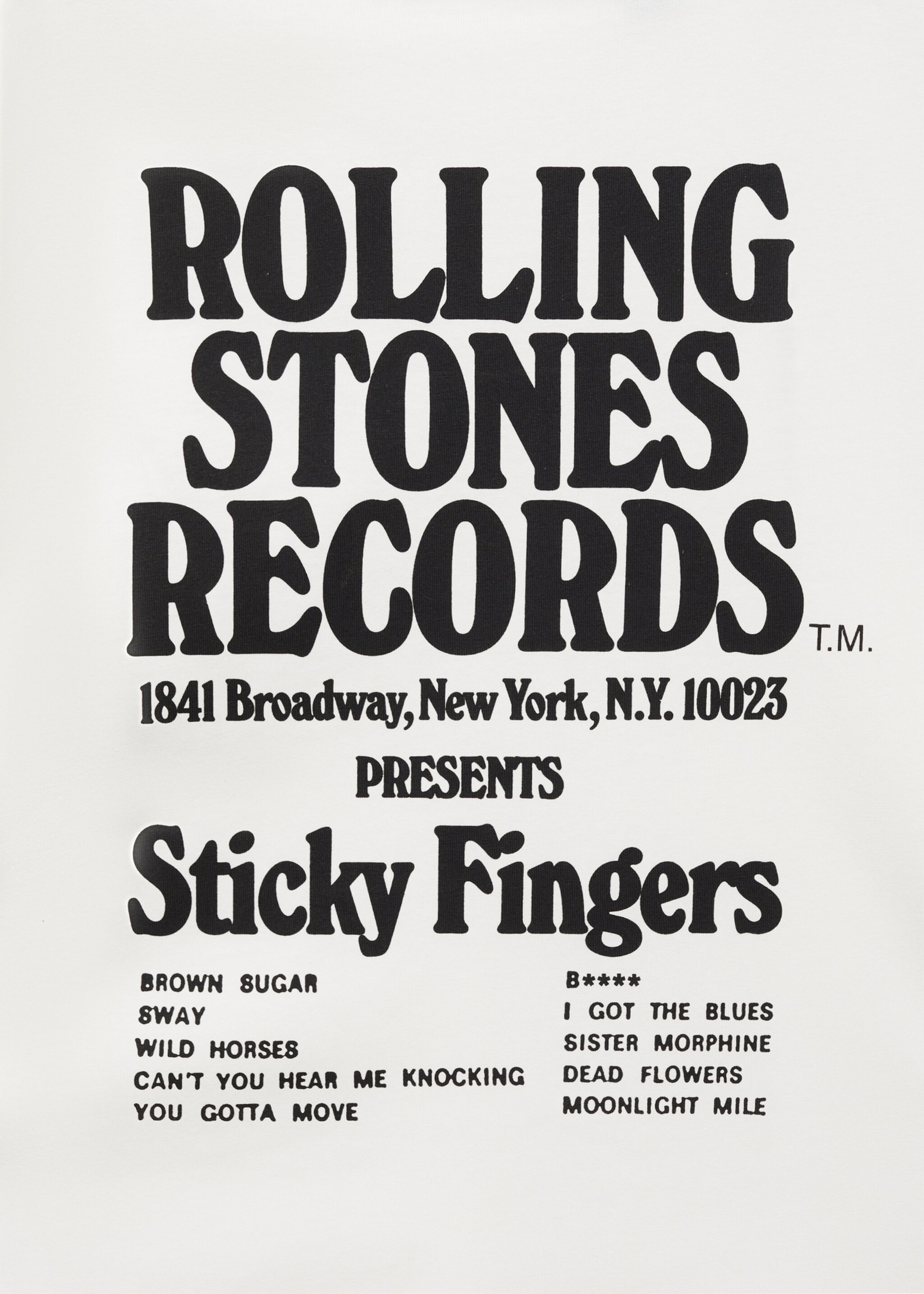 T-Shirt The Rolling Stones - Detail des Artikels 0, Cremeweiß. Ref: 87011057-00.