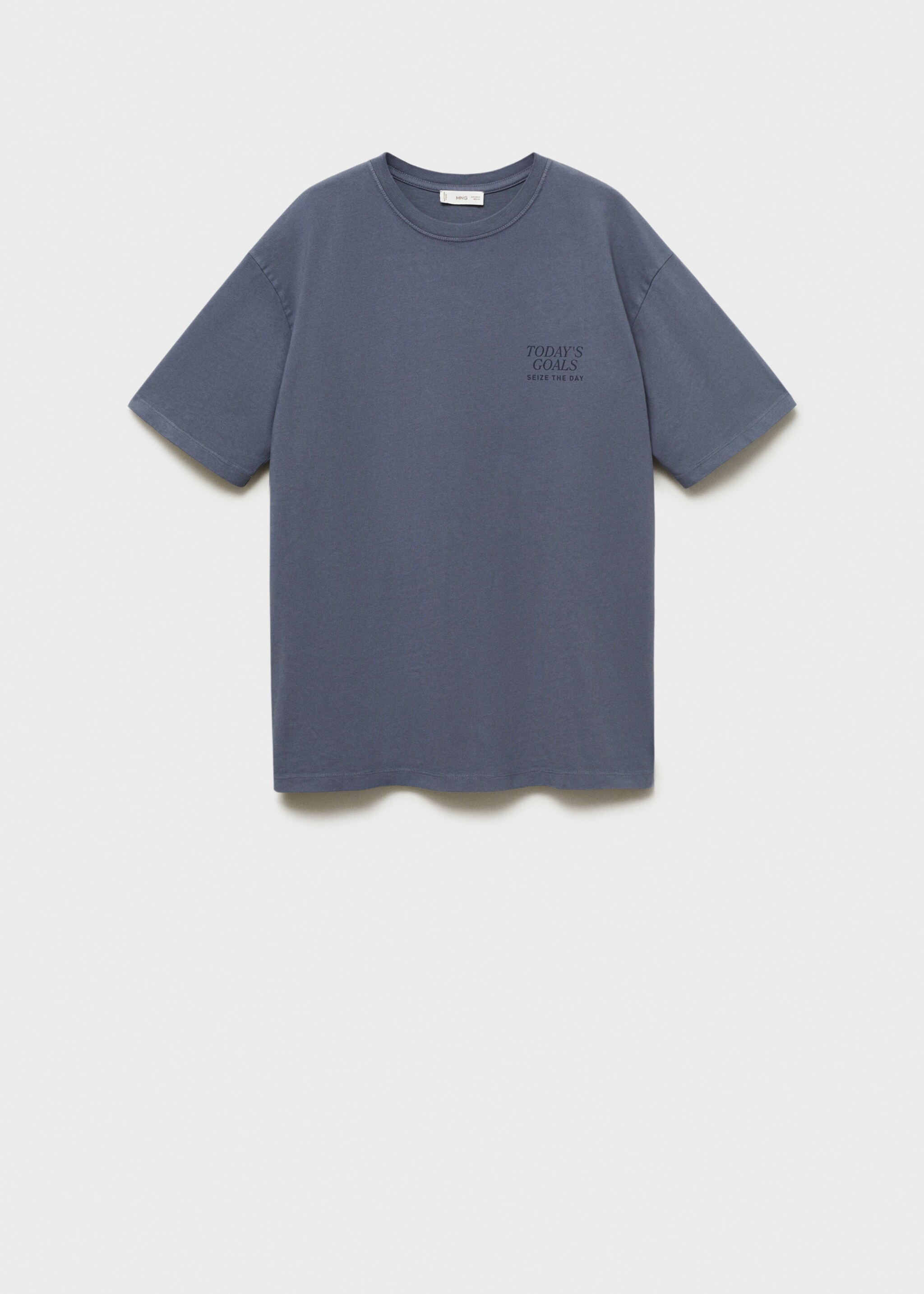 Samarreta cotó estampada - Article sense model, Blau. Ref: 87011061-00.