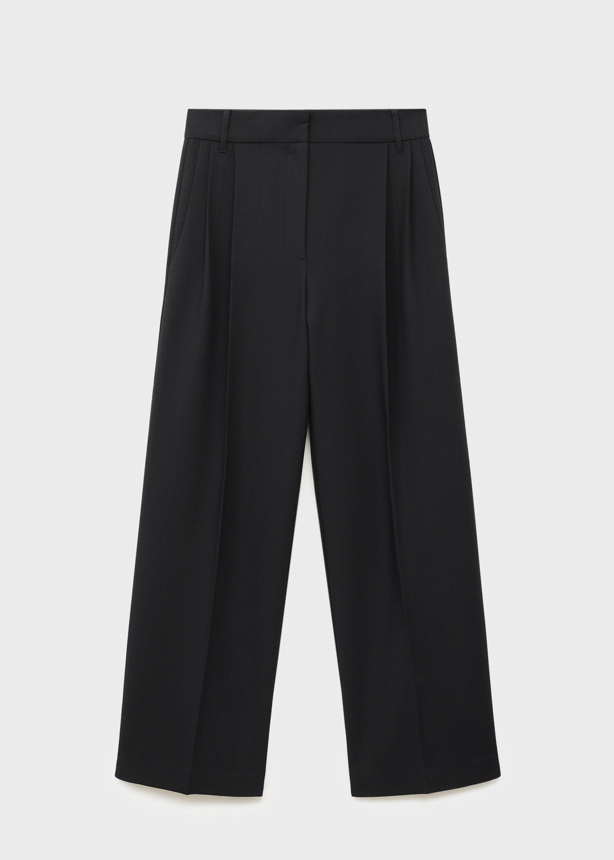 Pantalon droit pinces - Article sans modèle, Noir. Ref: 87011513-00.