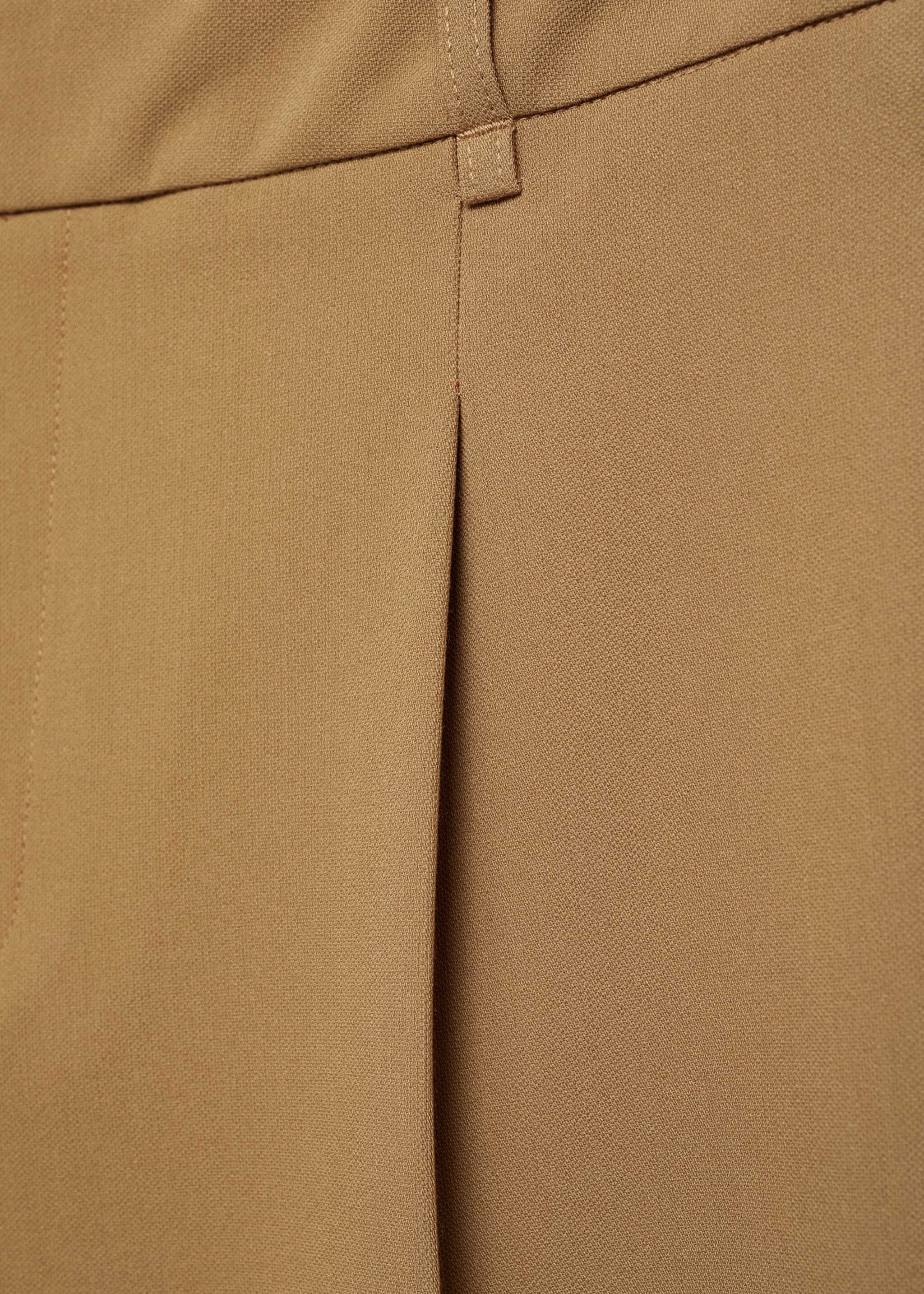 Straight-fit pleated trousers - Details of the article 0, Medium Brown. Ref: 87011514-00.