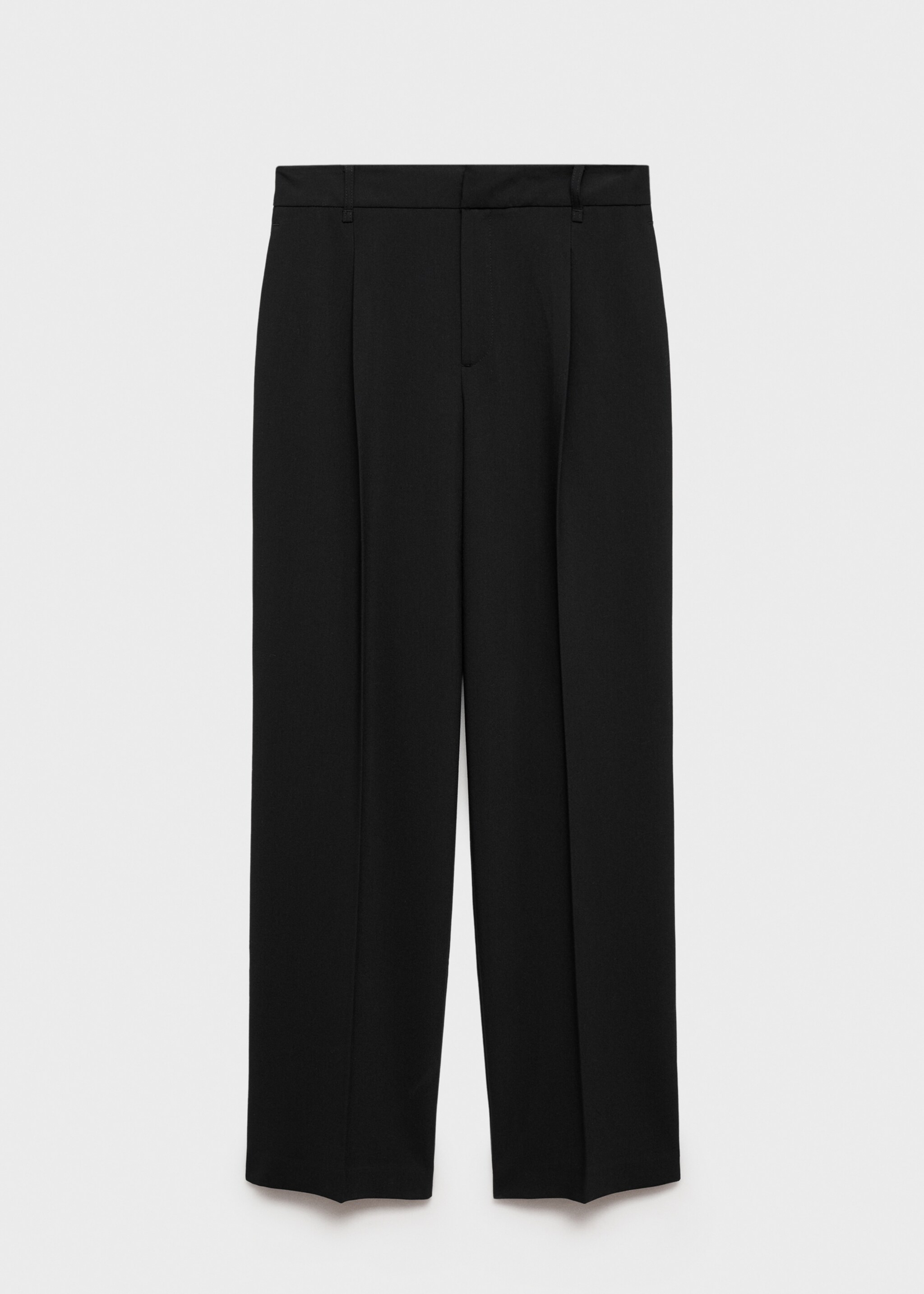 Pantalon droit pinces - Article sans modèle, Noir. Ref: 87011514-00.