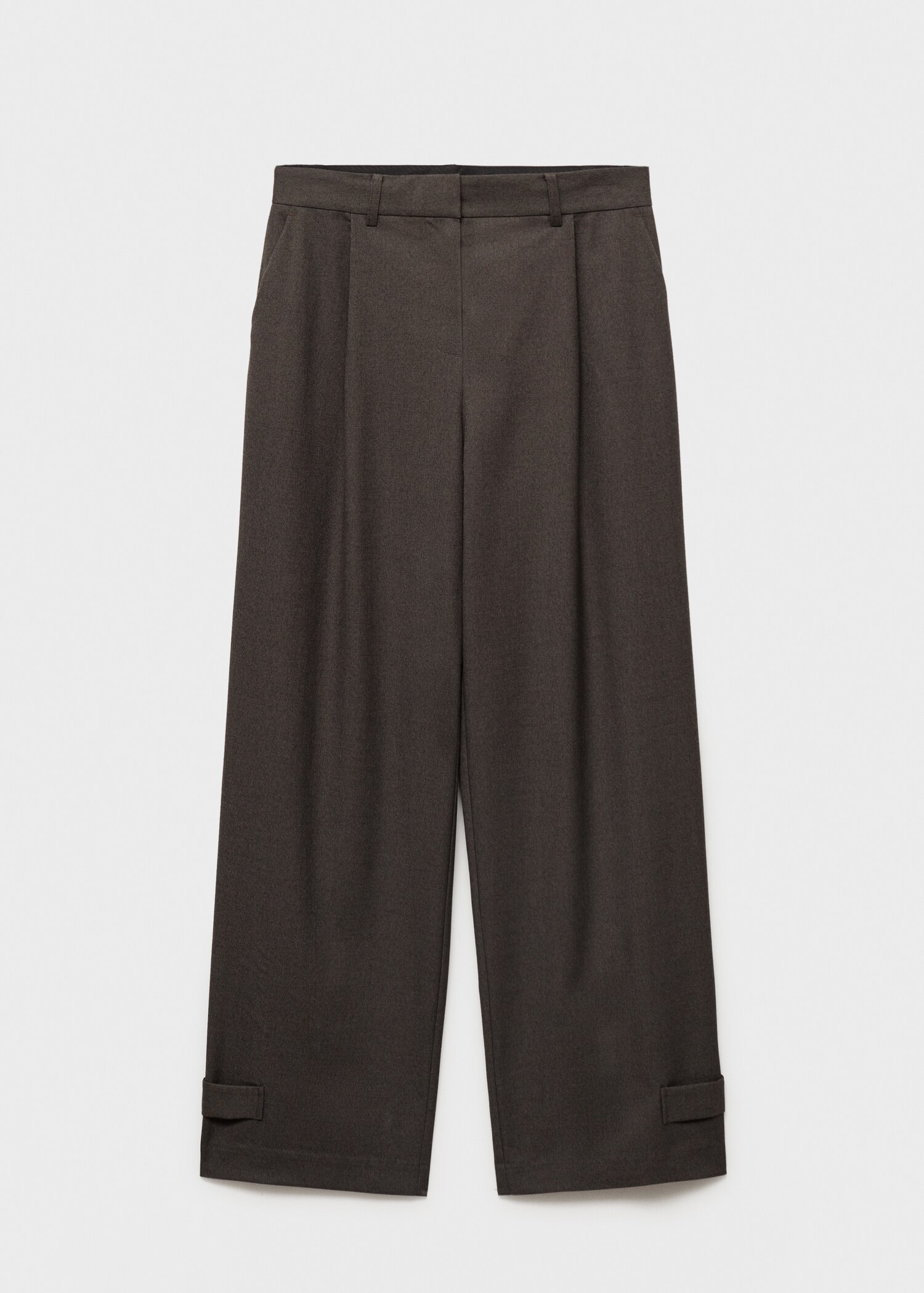 Buttoned-hem wide leg trousers - Article without model
