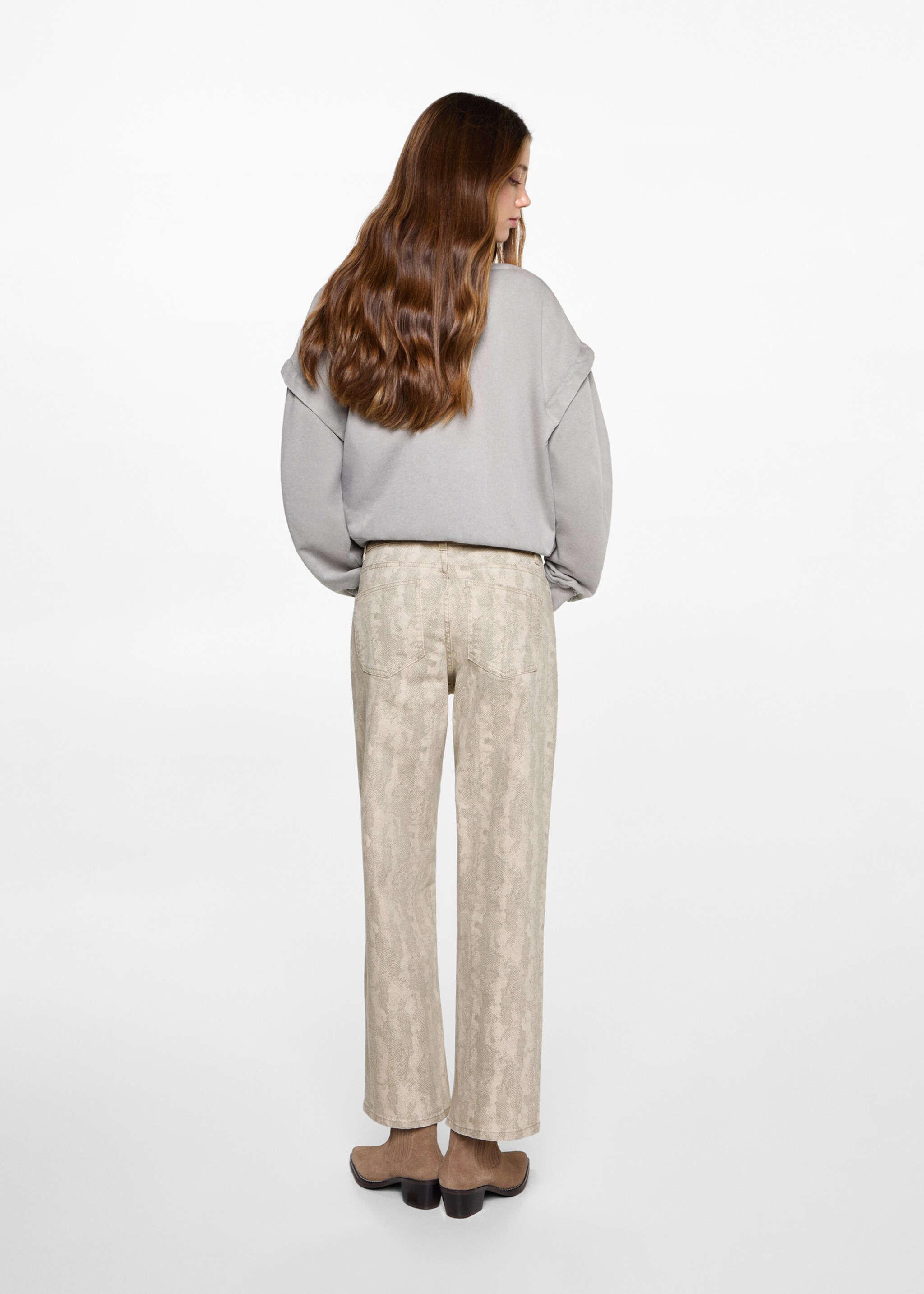 Jupe-culotte imprimée - Verso de l’article, Écru. Ref: 87011517-00.