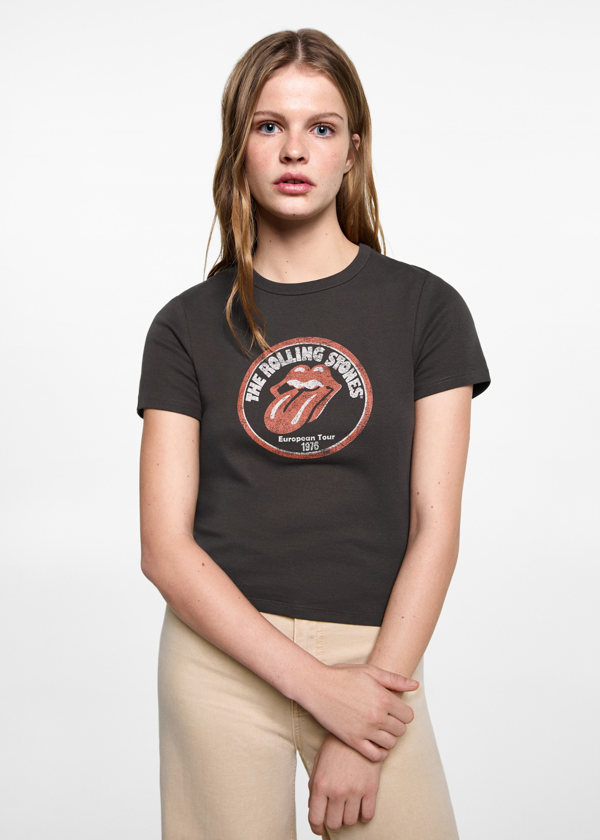 The Rolling Stones T-shirt - Medium plane, Charcoal. Ref: 87011520-00.