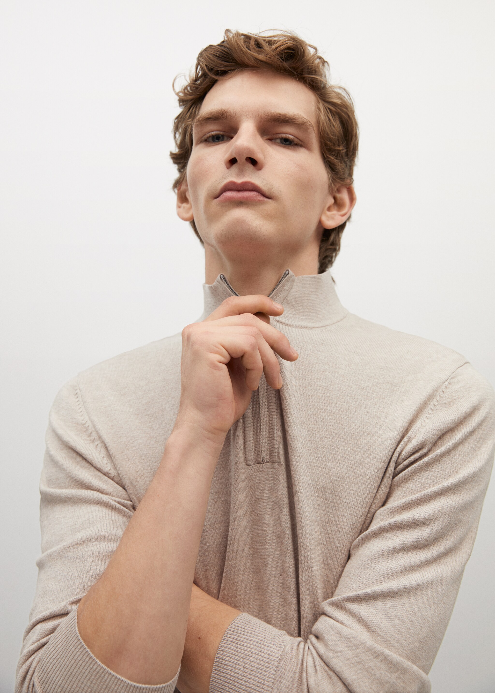 Jersey algodón cashmere cremallera - Detalle del artículo 1