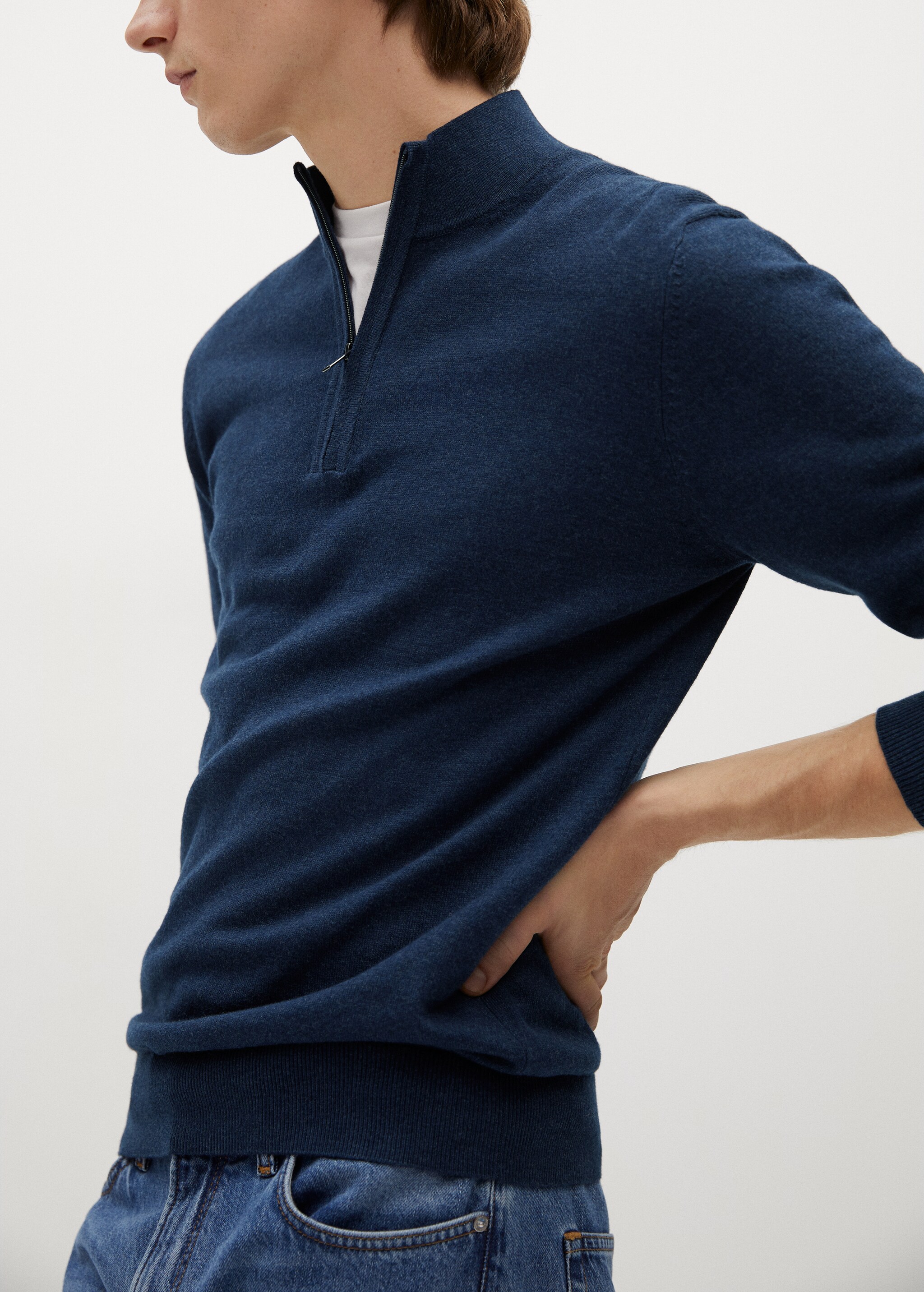 Jersey algodón cashmere cremallera - Detalle del artículo 1