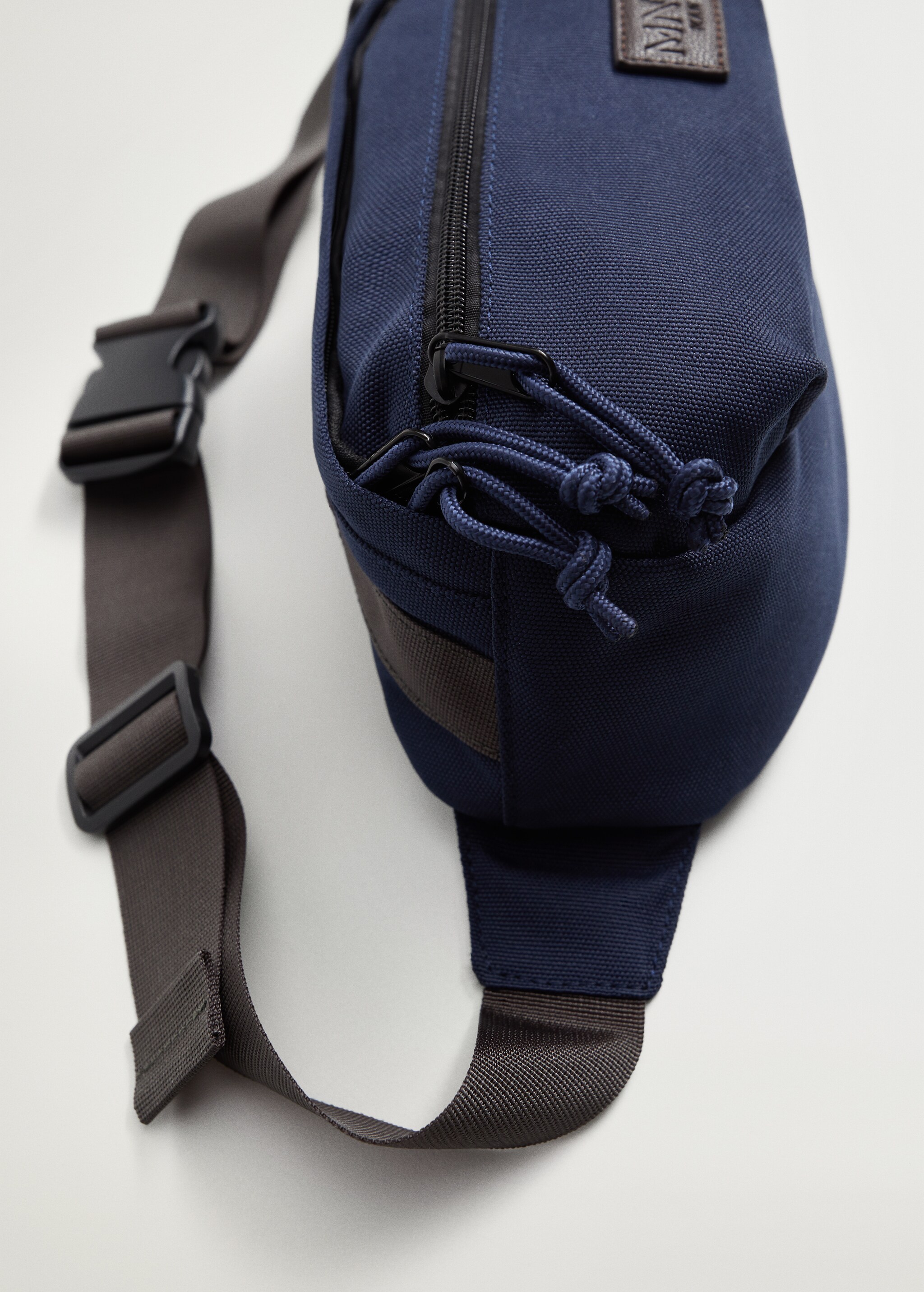 Canvas belt bag with zipper - Medium plane