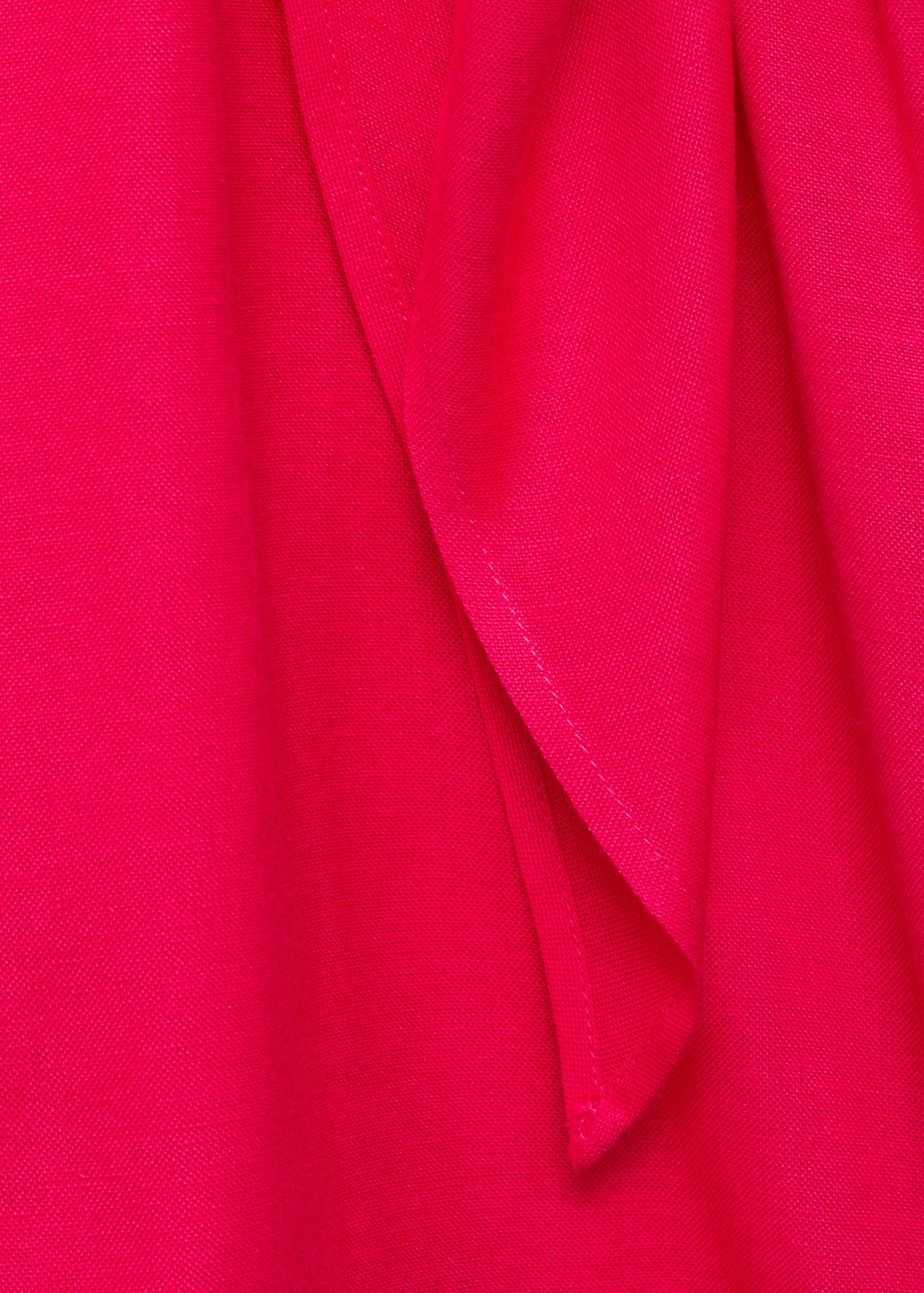 Knot detail shirt dress - Details of the article 0, Red. Ref: 87012534-00.