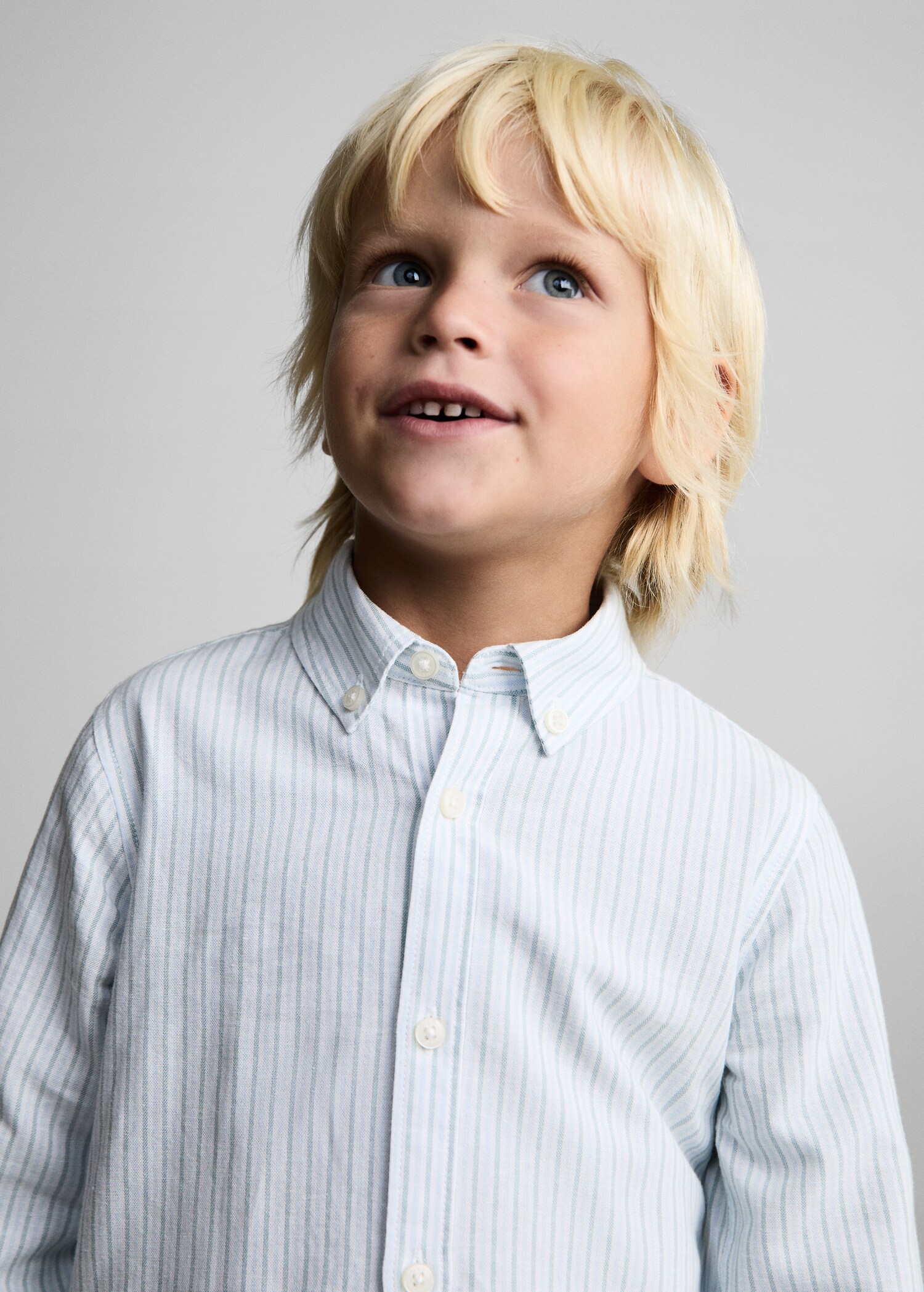 Πουκάμισο βαμβάκι ριγέ - Λεπτομέρεια του προϊόντος 1