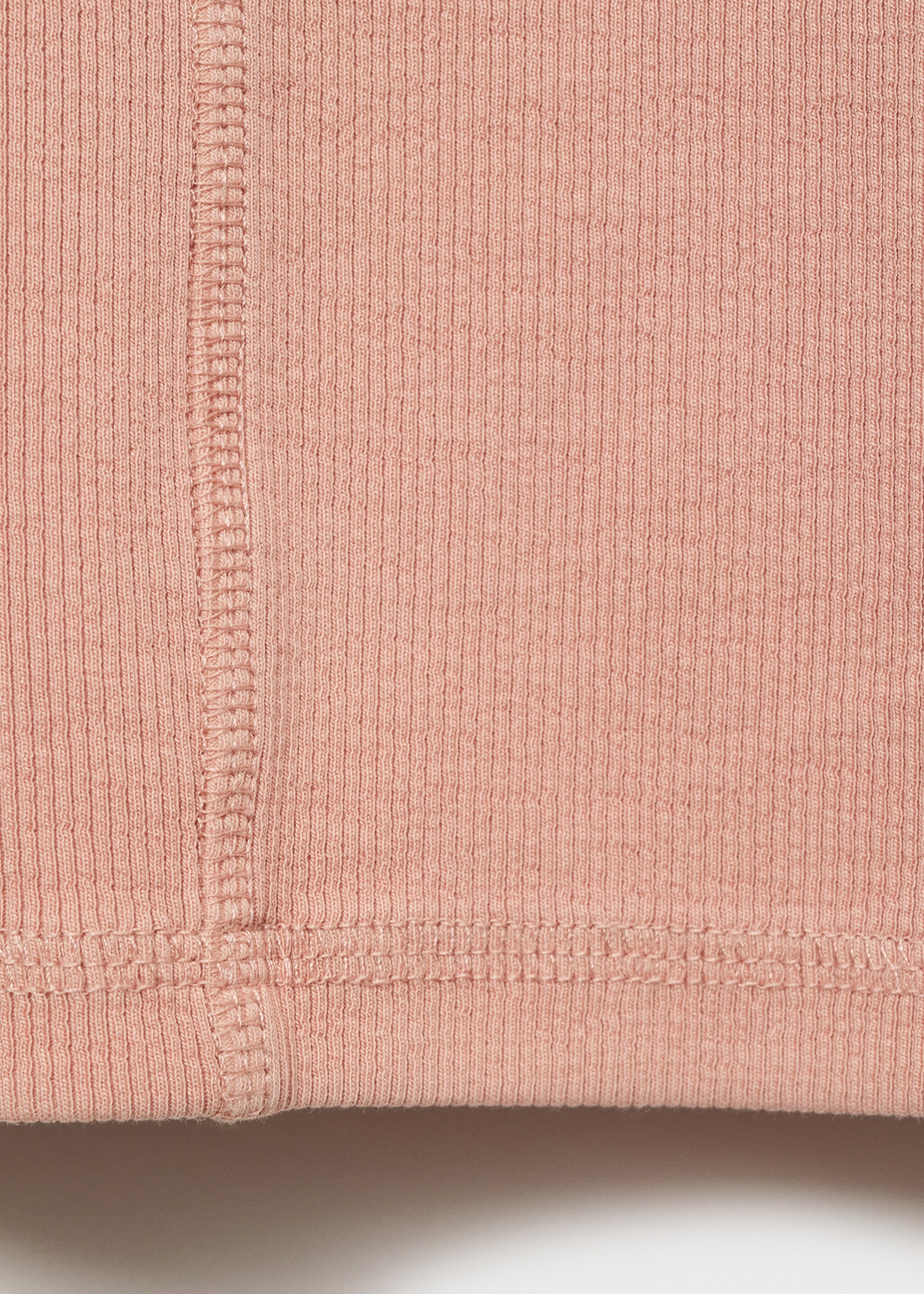 Camiseta crop canalé - Detalle del artículo 0, Rosa palo. Ref: 87012540-00.