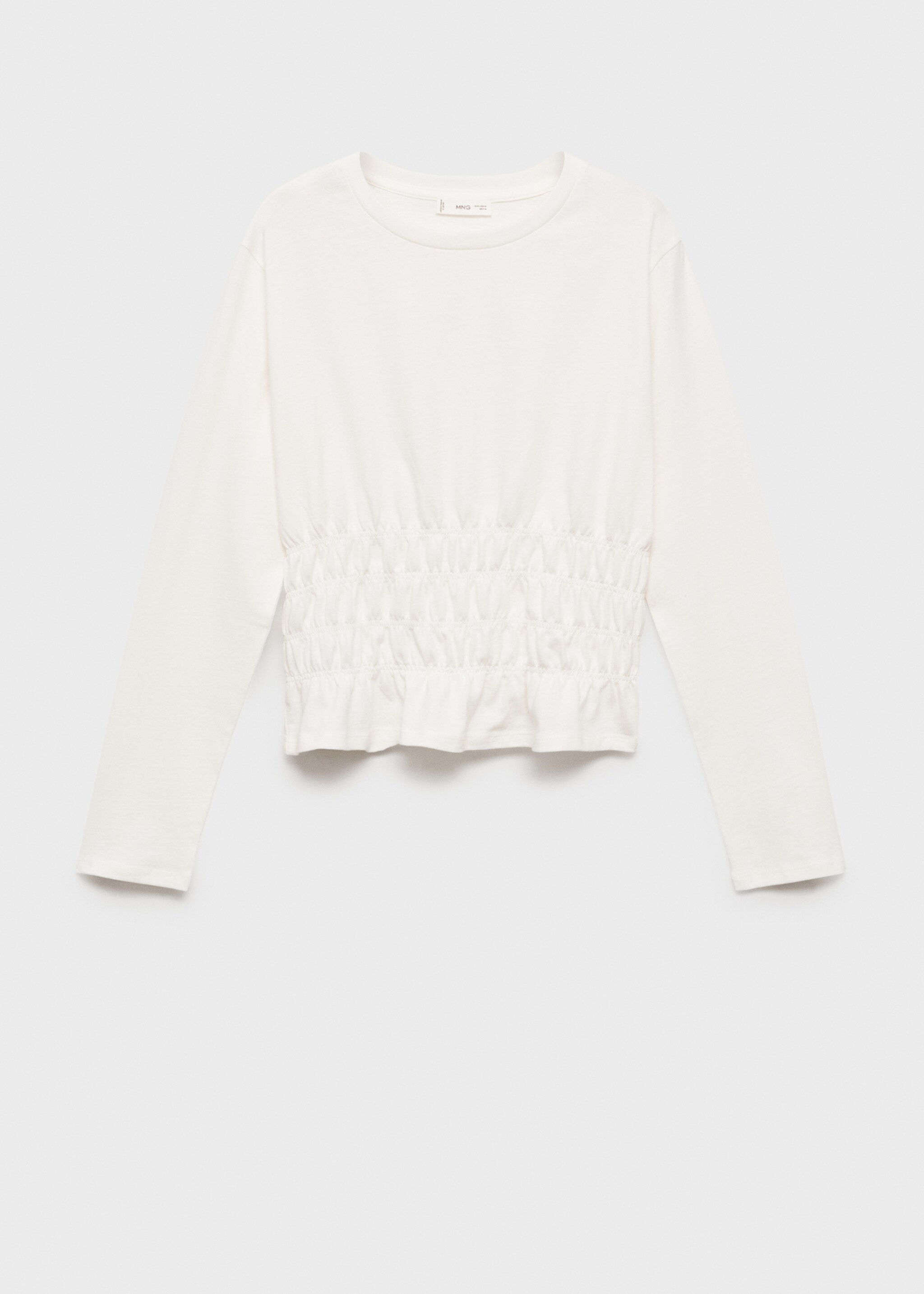 Camiseta cintura fruncida - Artículo sin modelo, Blanco roto. Ref: 87012541-00.