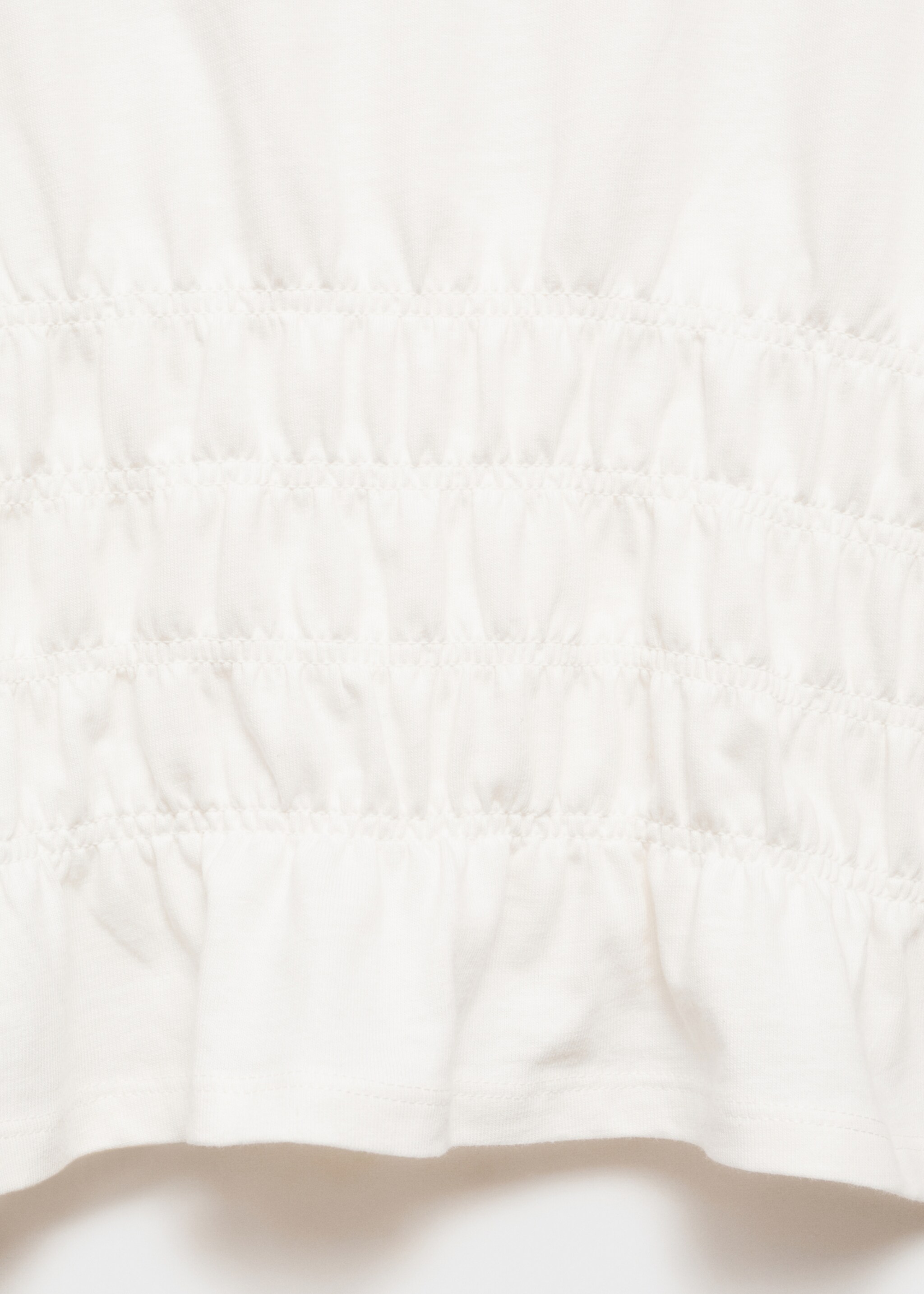 Camiseta cintura fruncida - Detalle del artículo 0, Blanco roto. Ref: 87012541-00.