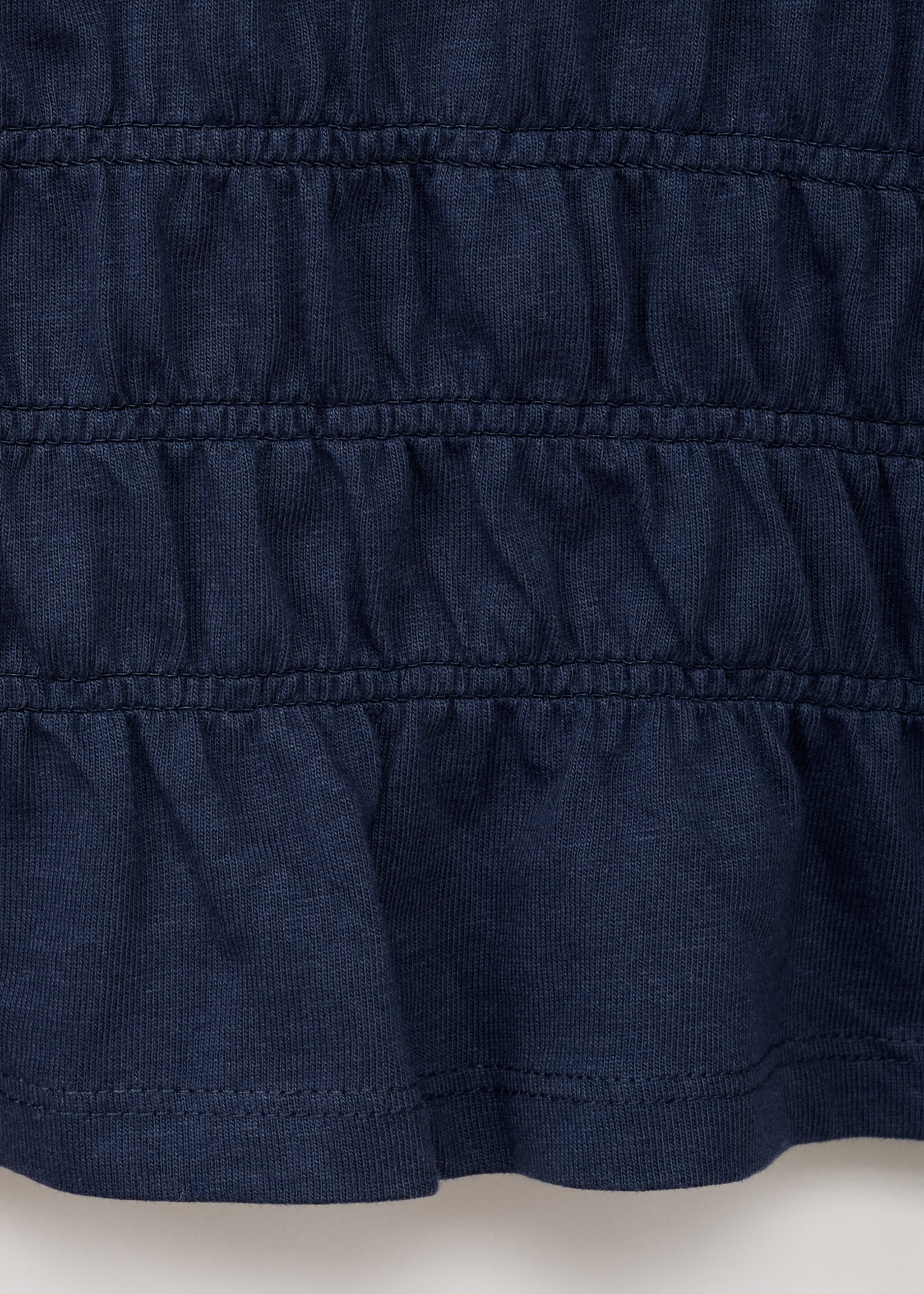 T-shirt with gathered waist - Details of the article 0, Dark Navy. Ref: 87012541-00.