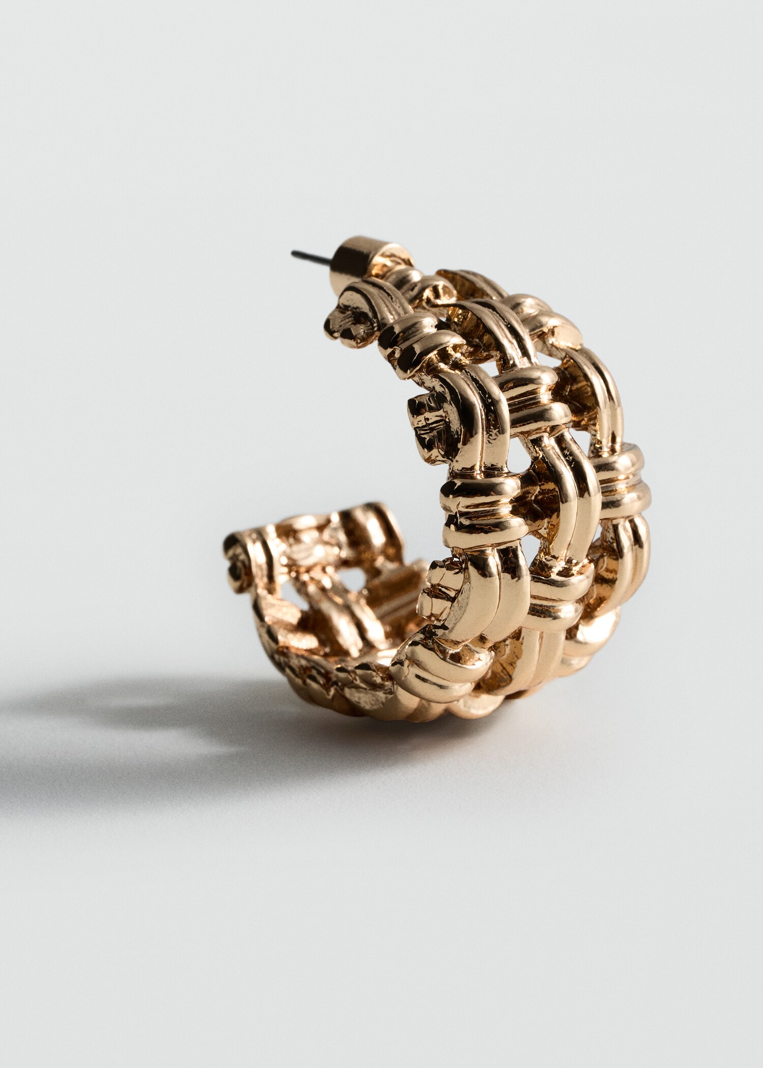 Geflochtene Reif-Ohrhänger - Mittlere Ansicht