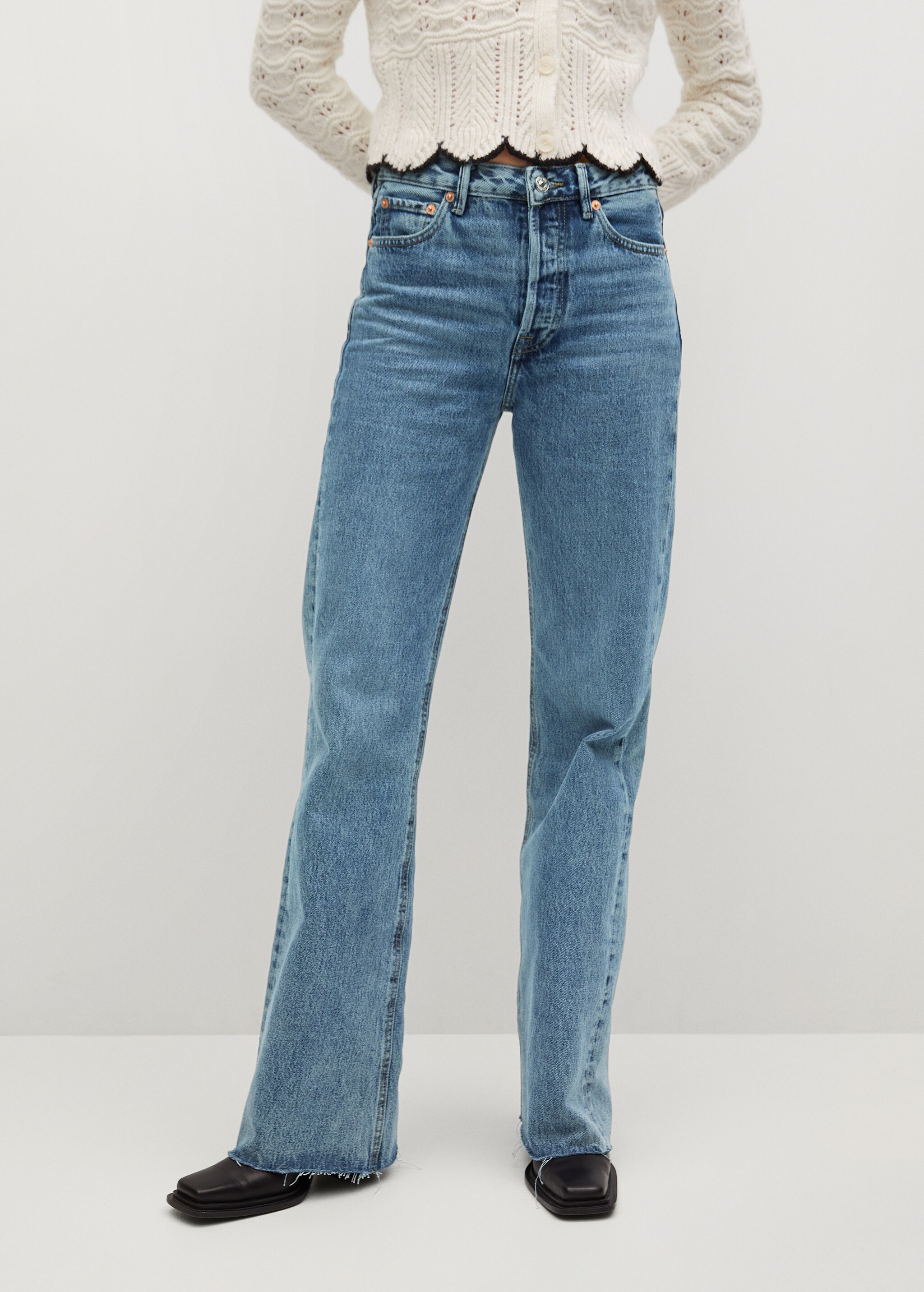 High-waist wideleg jeans - Medium plane