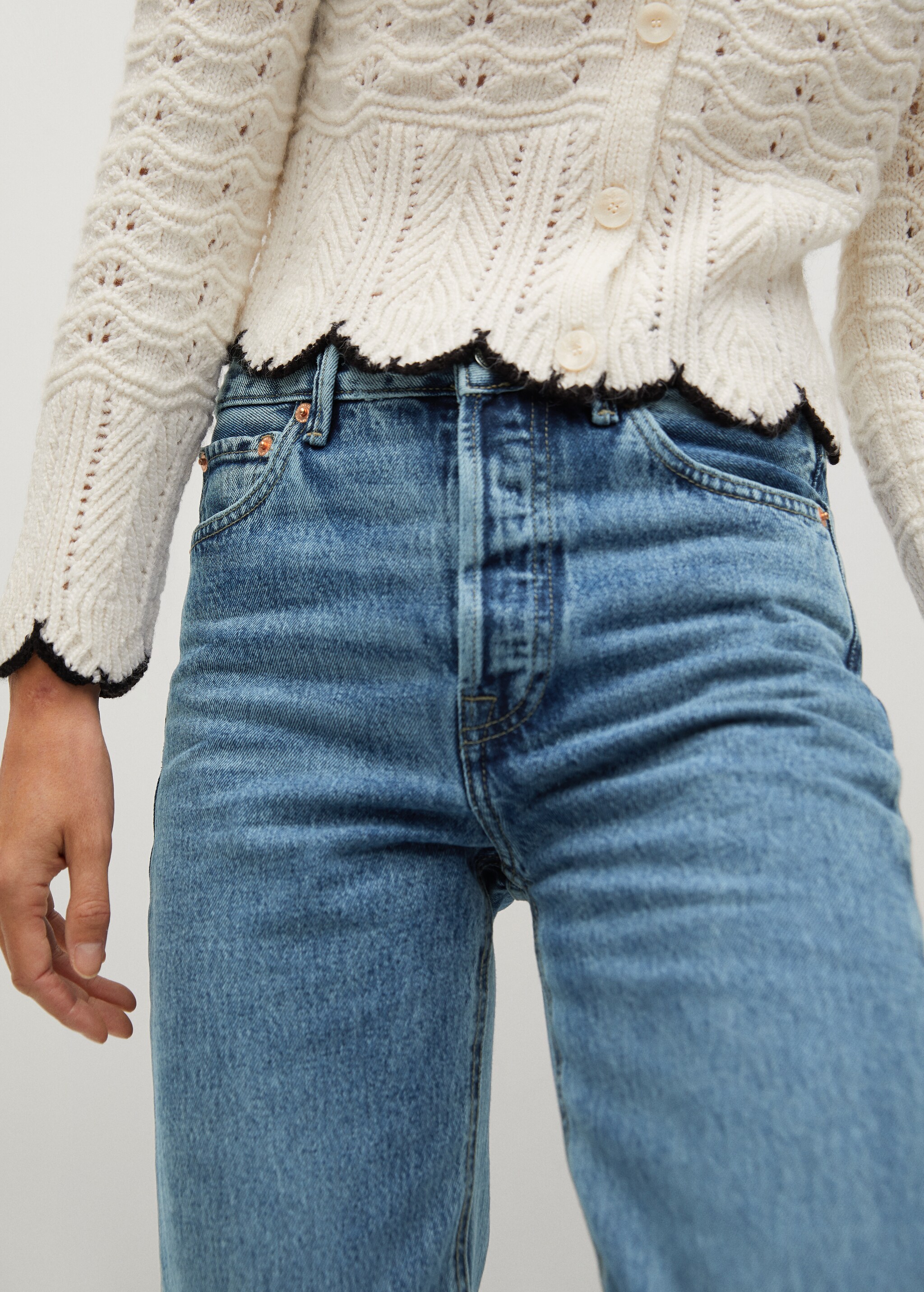 High-waist wideleg jeans - Details of the article 4