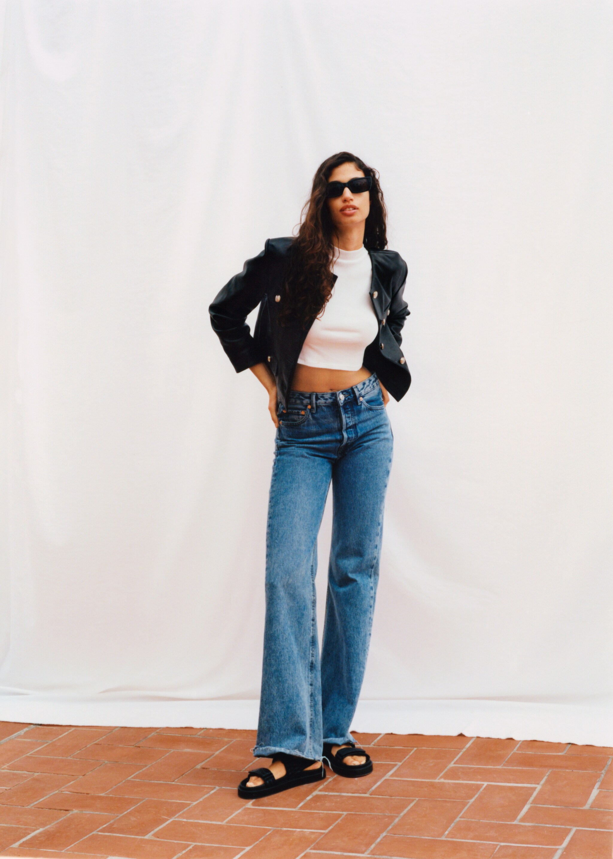 High-waist wideleg jeans - Details of the article 5