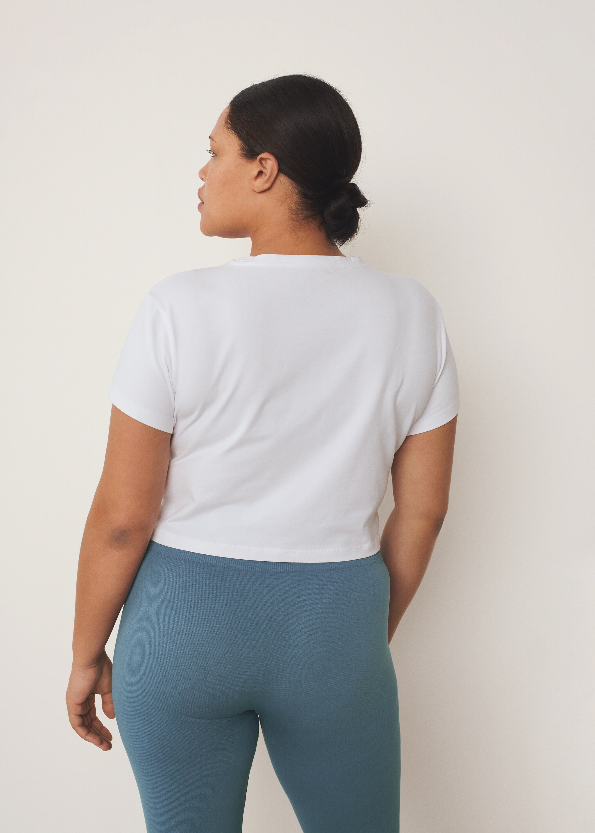Camiseta crop algodón orgánico - Reverso del artículo