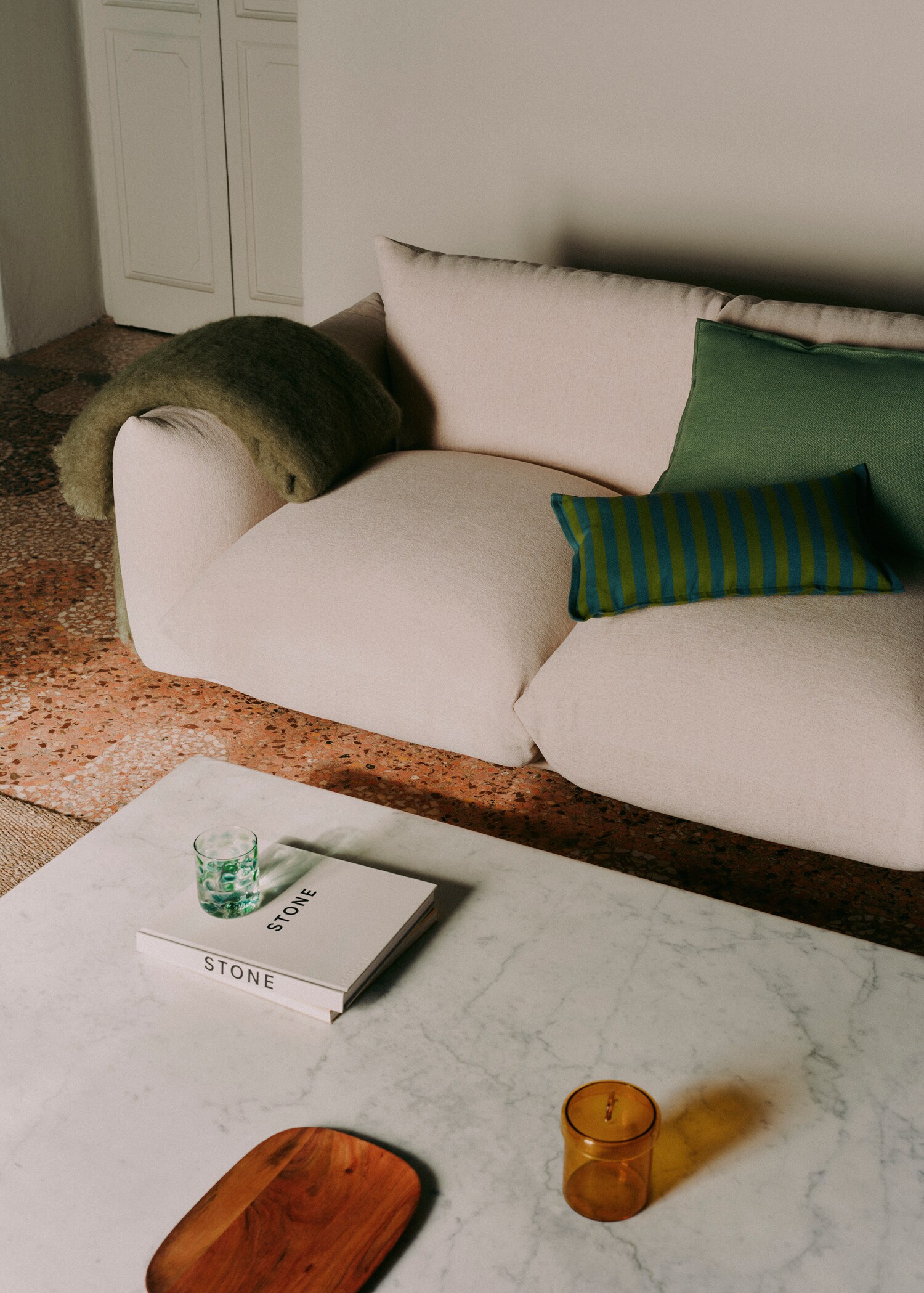 Funda coixí cotó ratlla teixida 30x50 cm - Detall de l'article 6