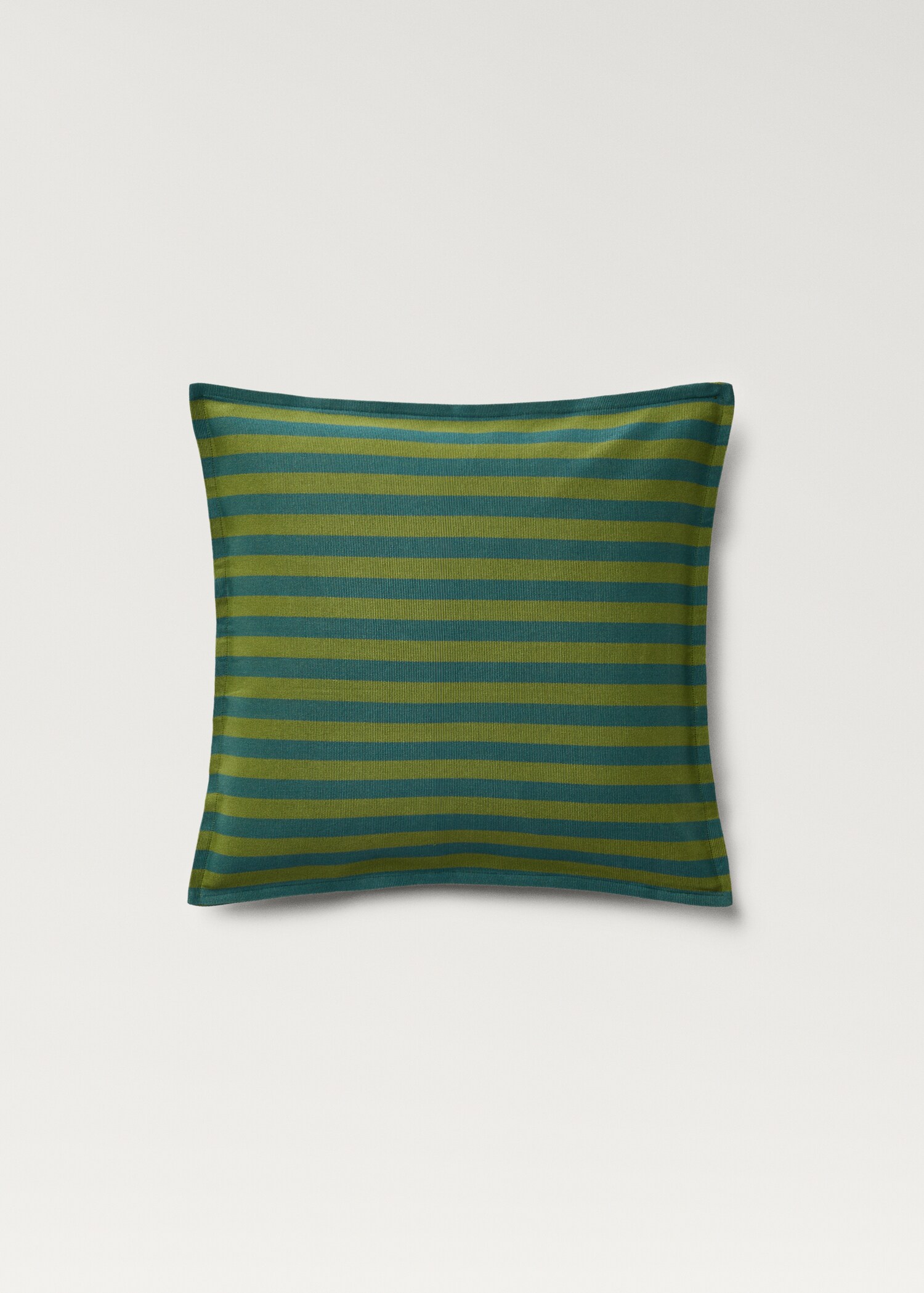 Cotton cushion cover with woven stripe, 50x50cm - Article without model