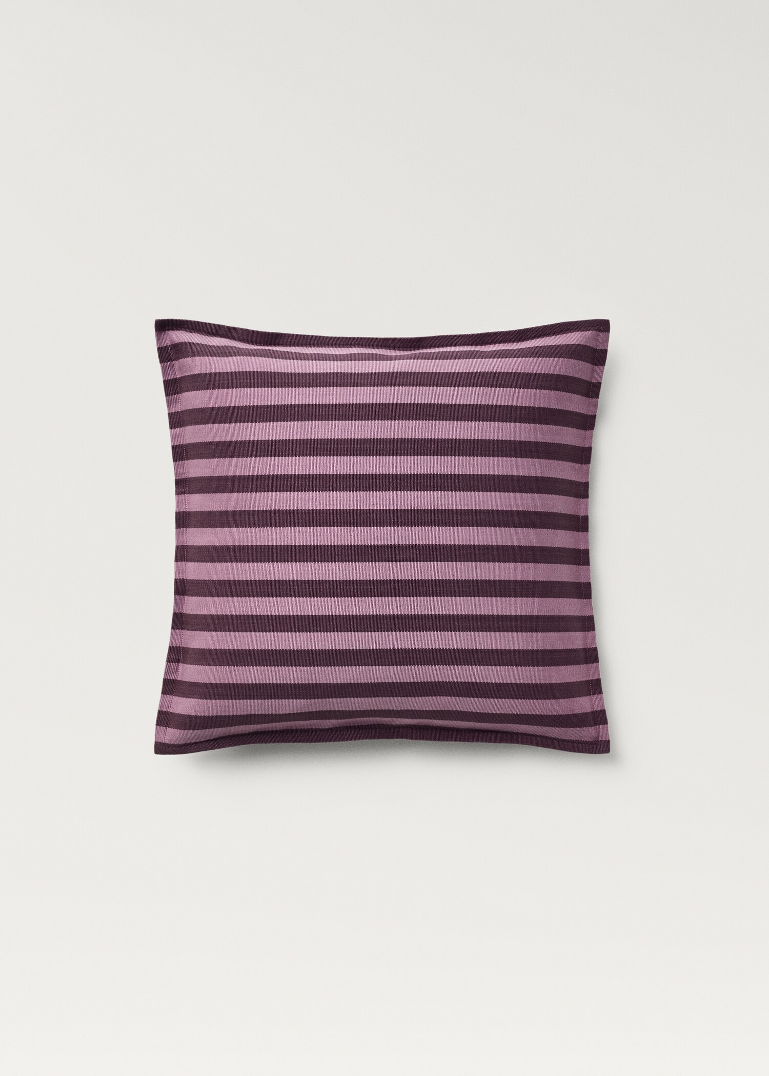 Cotton cushion cover with woven stripe, 50x50cm - Article without model
