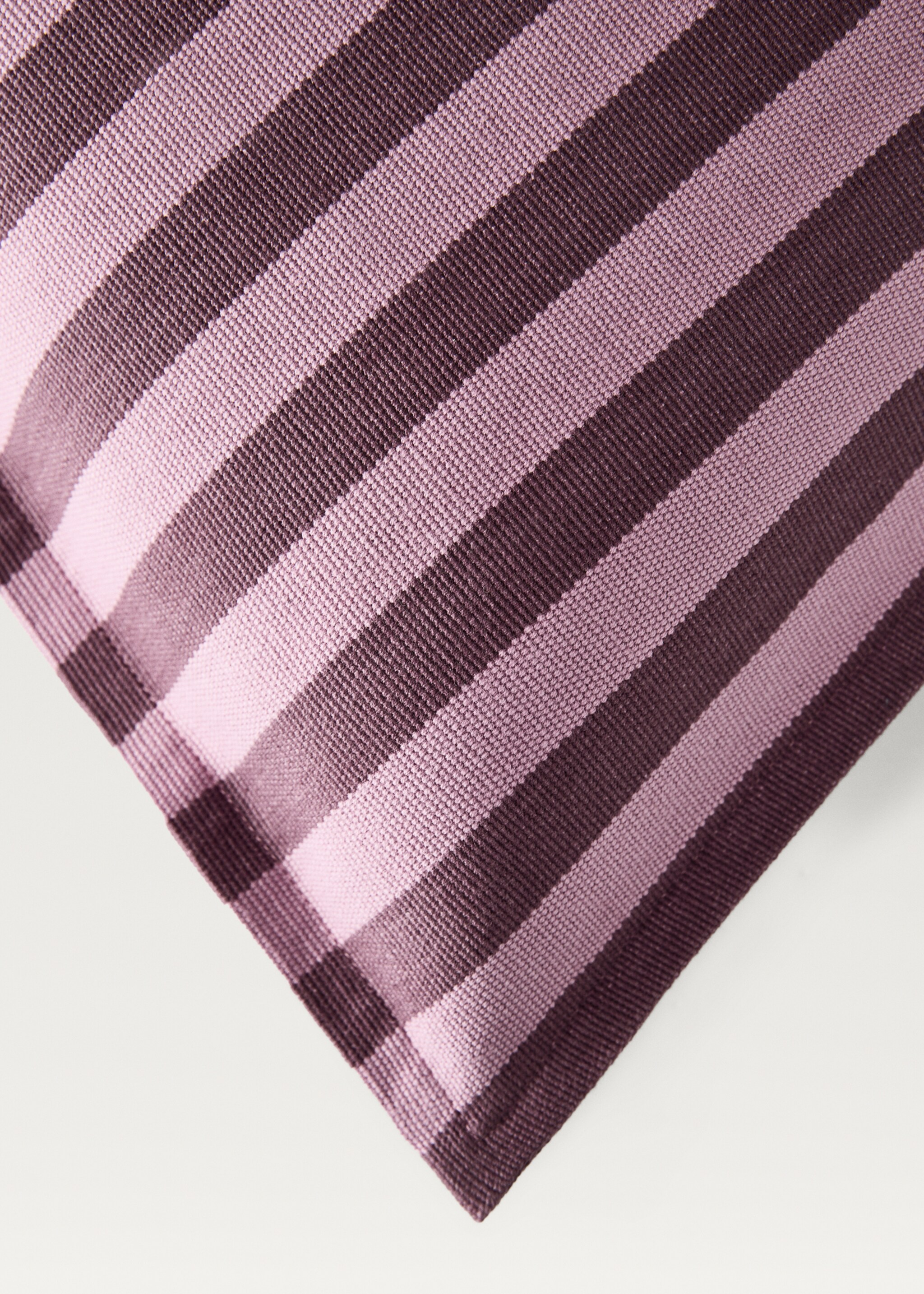 Cotton cushion cover with woven stripe, 50x50cm - Details of the article 2, Medium Pink. Ref: 87012897-00.
