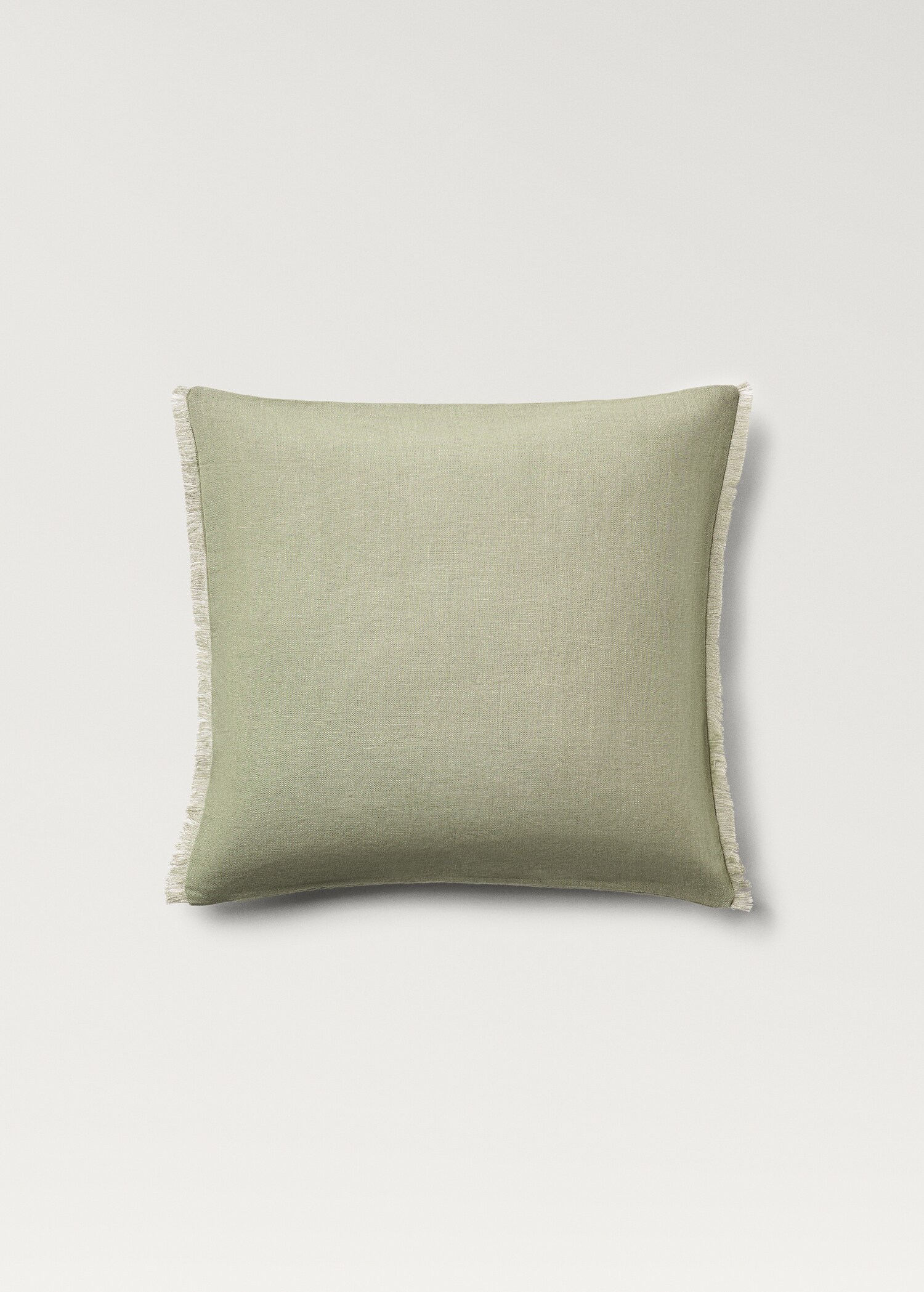 Linen cushion cover with fringes 50x50 cm - Article without model