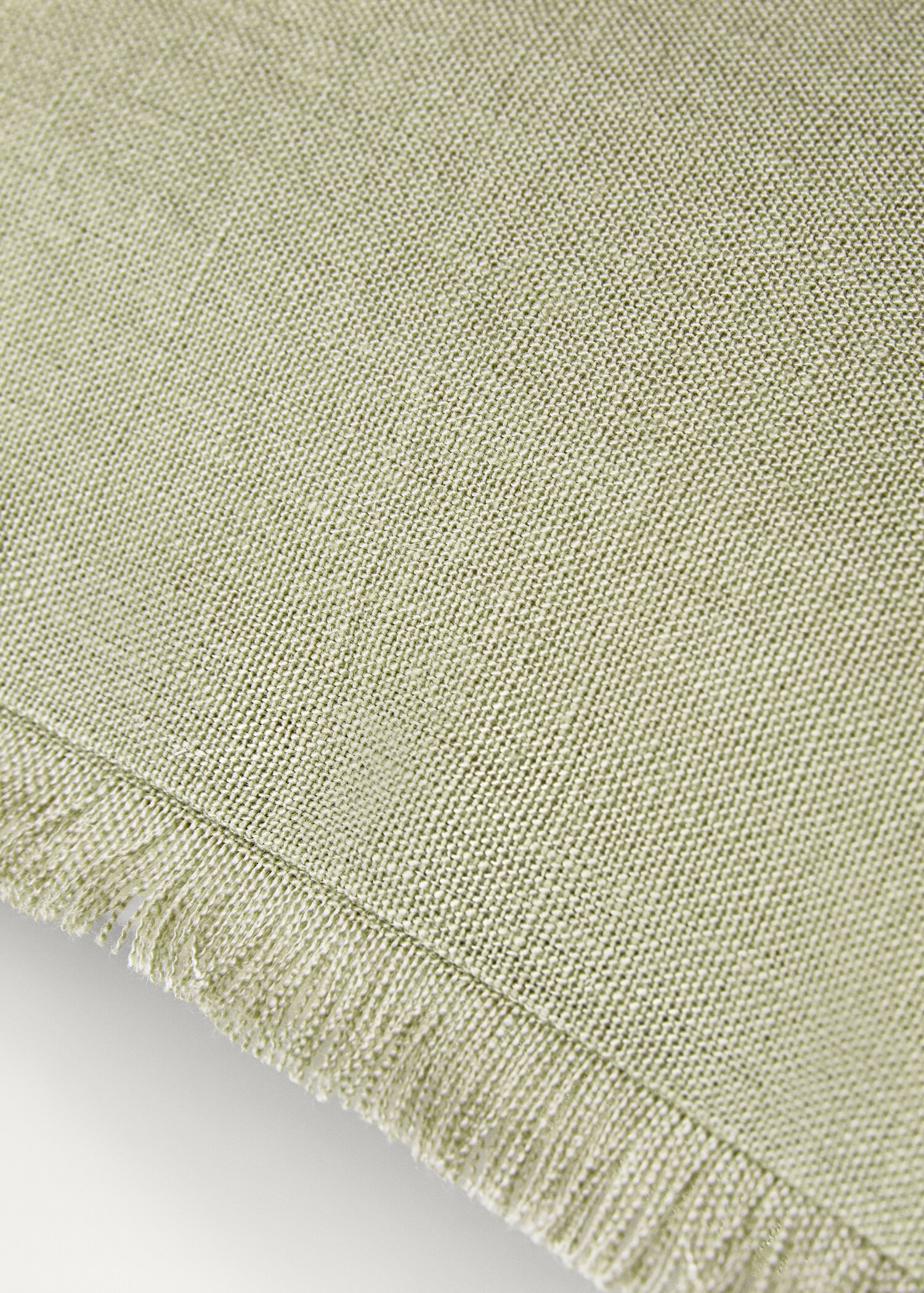 Linen cushion cover with fringes 50x50 cm - Details of the article 1